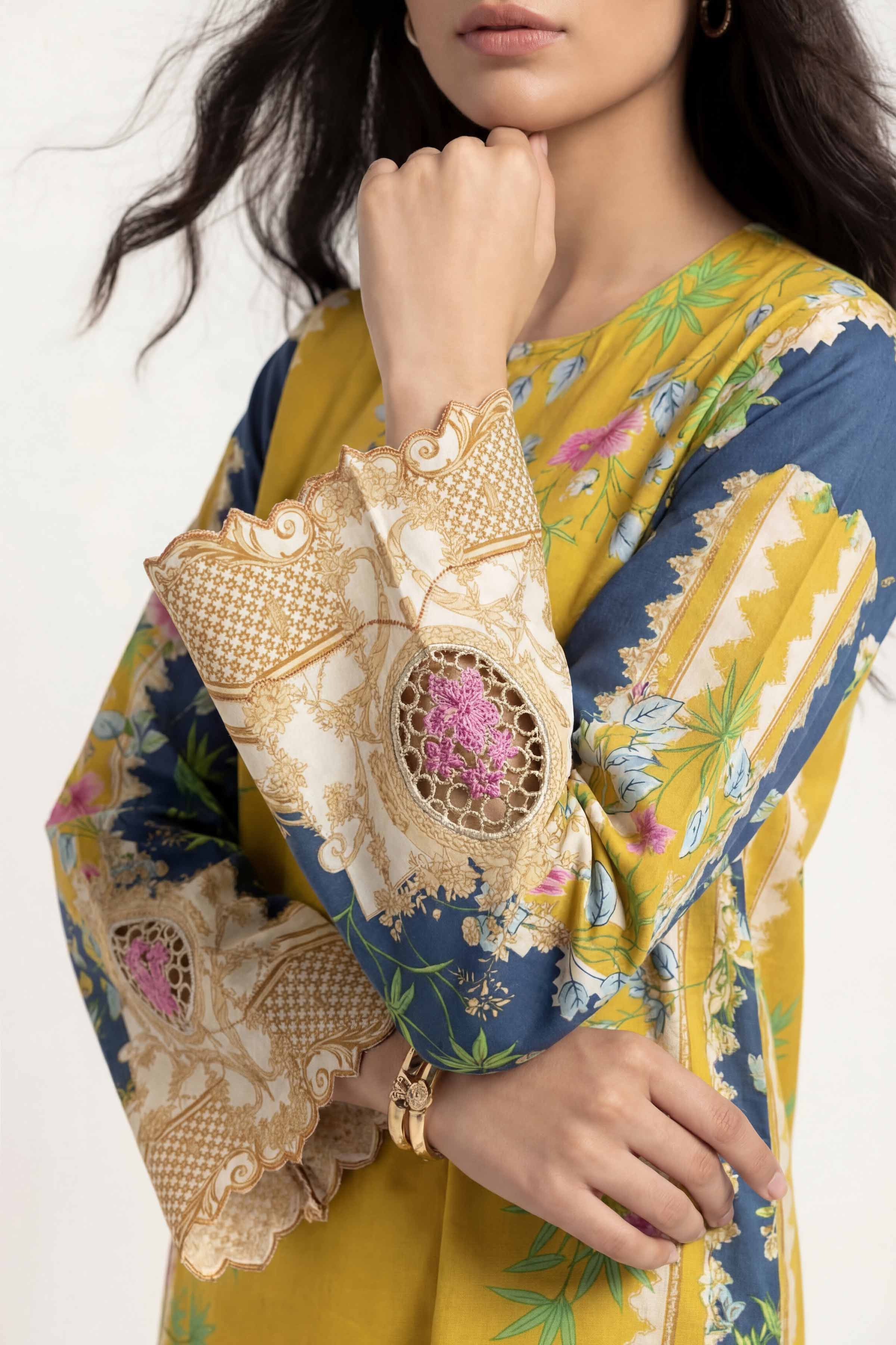 2 Piece - Digital Printed Embroidered Suit - 42601056