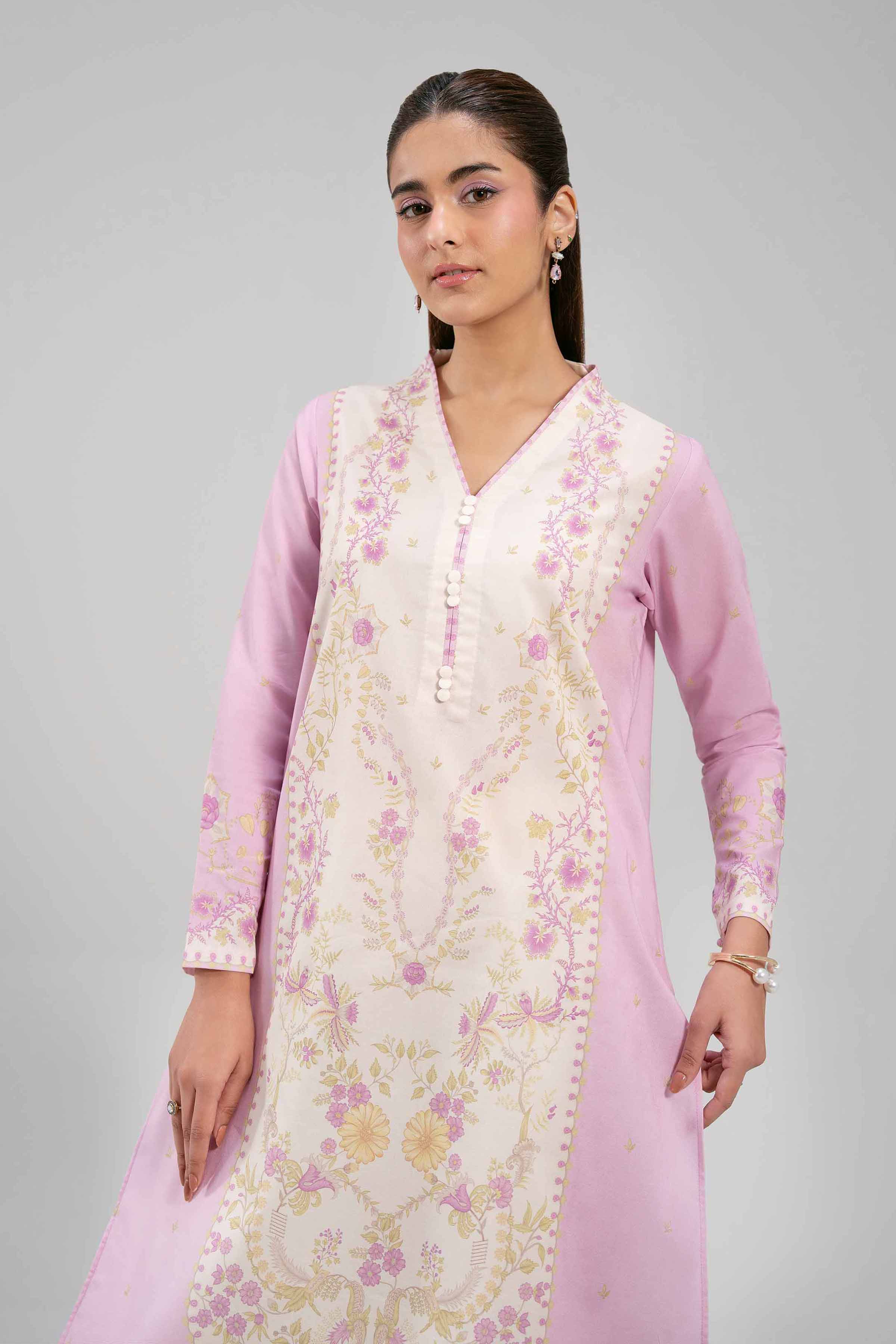 2 Piece - Digital Printed Suit - 42601063 NishatUAE Beige Lawn 2PC Printed Unstitched