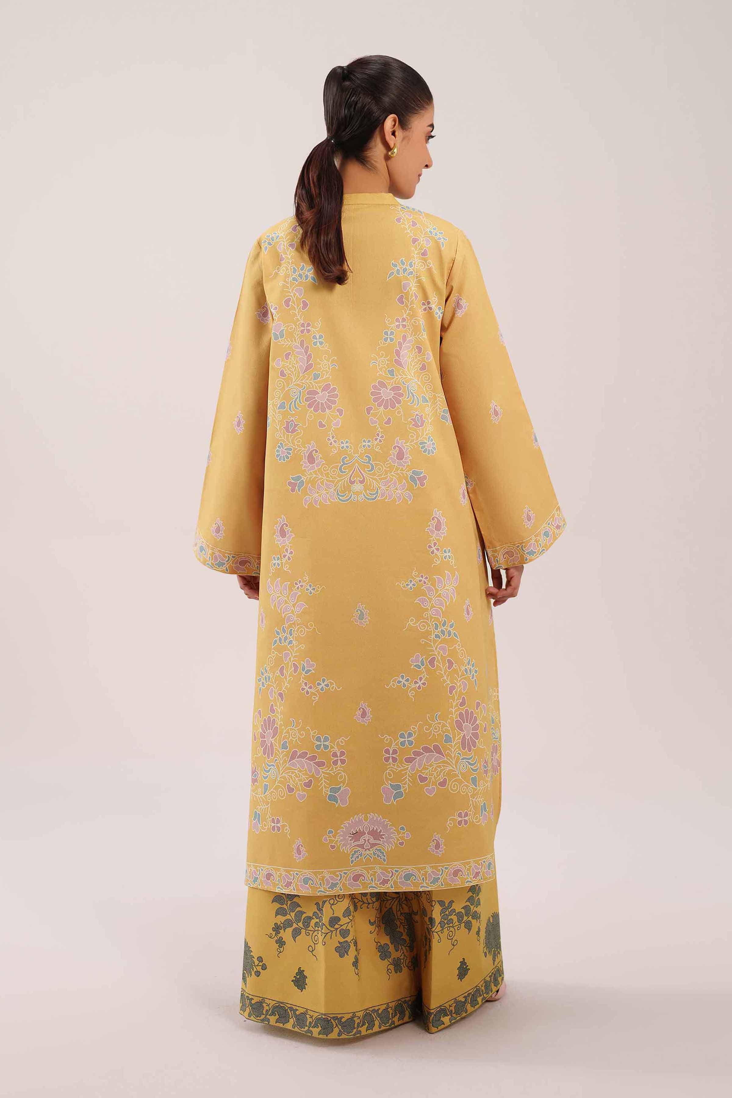 2 Piece - Digital Printed Suit - 42601068 NishatUAE Yellow Lawn 2PC Printed Unstitched