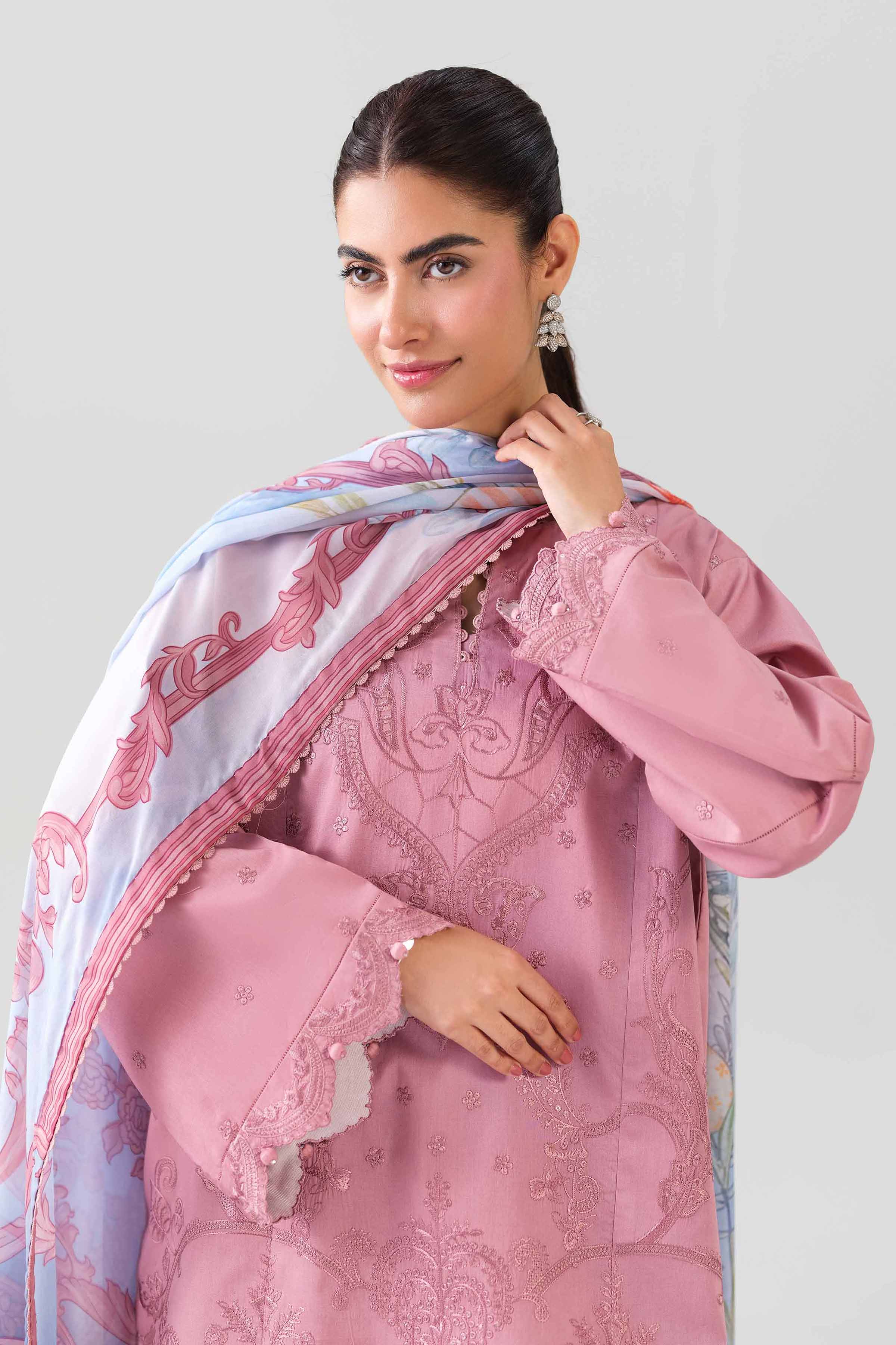 3 Piece - Digital Printed Embroidered Suit - 42601077