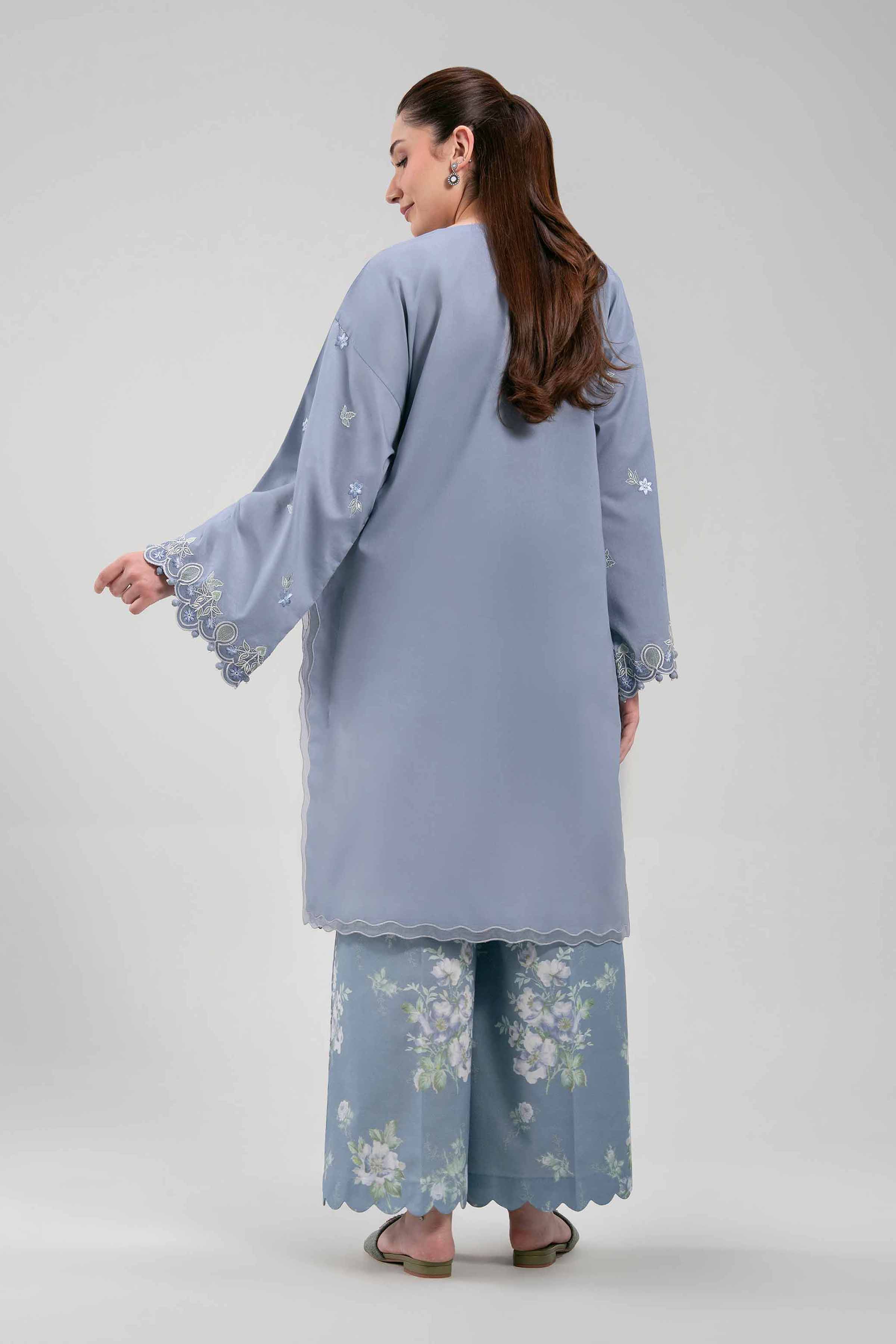 2 Piece - Digital Printed Embroidered Suit - 42601081