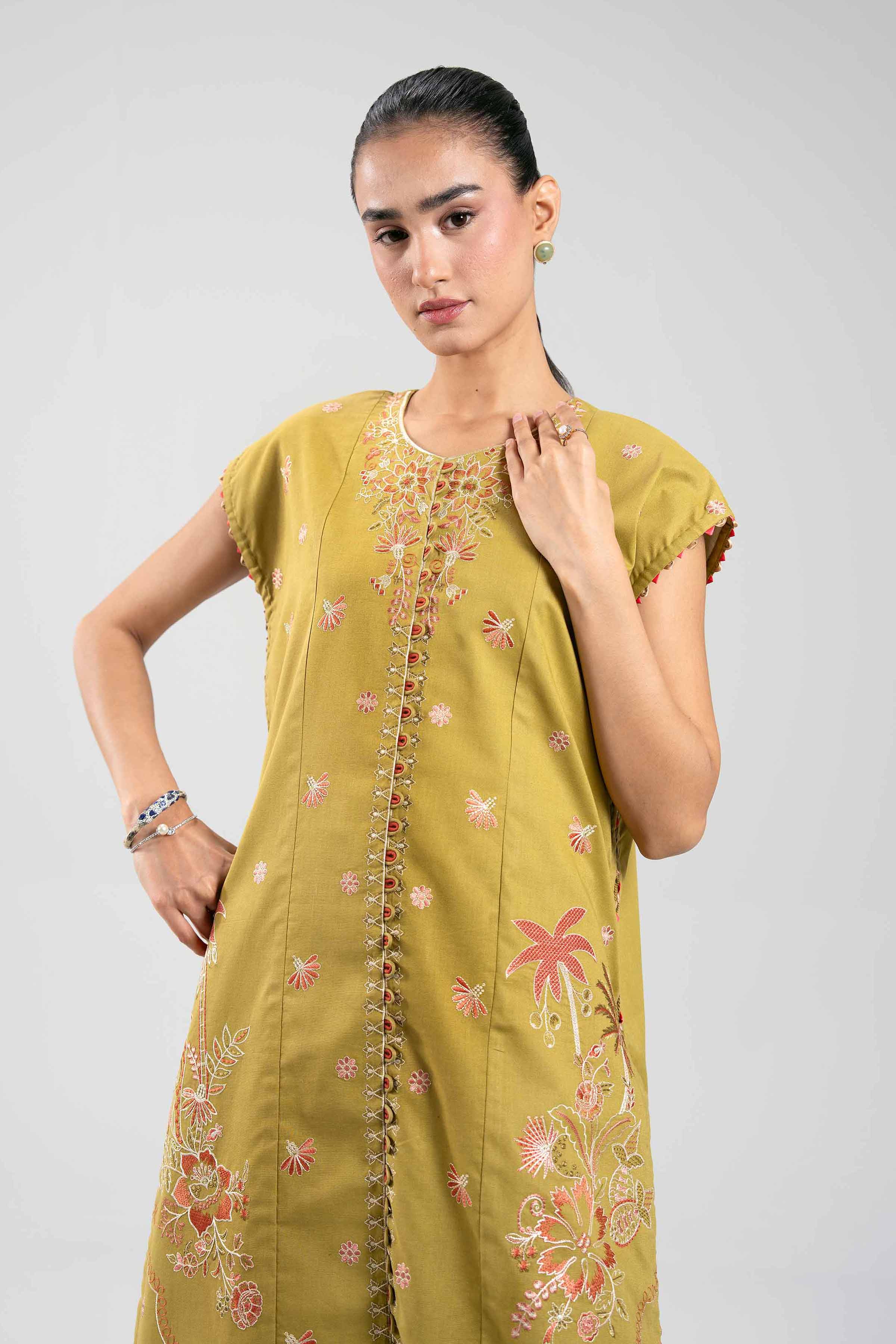 2 Piece - Digital Printed Embroidered Suit - 42601083