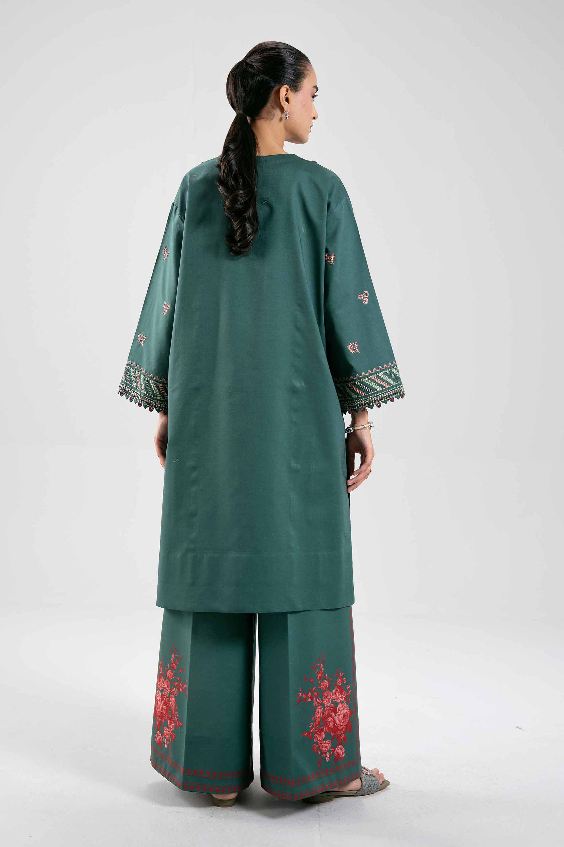 2 Piece - Digital Printed Embroidered Suit - 42601089