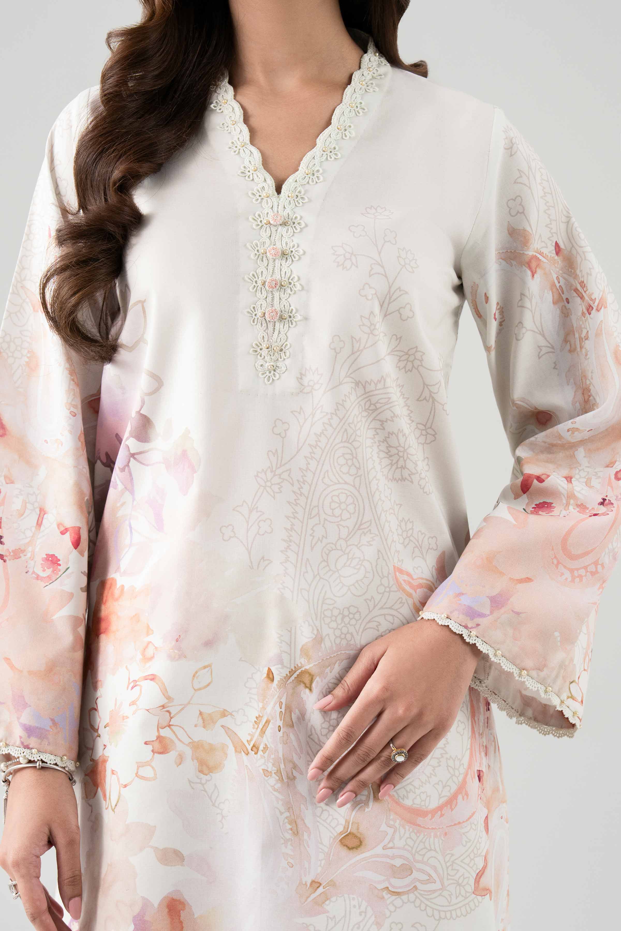 3 Piece - Digital Printed Suit - 42601115 NishatUAE Off White Lawn 3PC Printed Unstitched