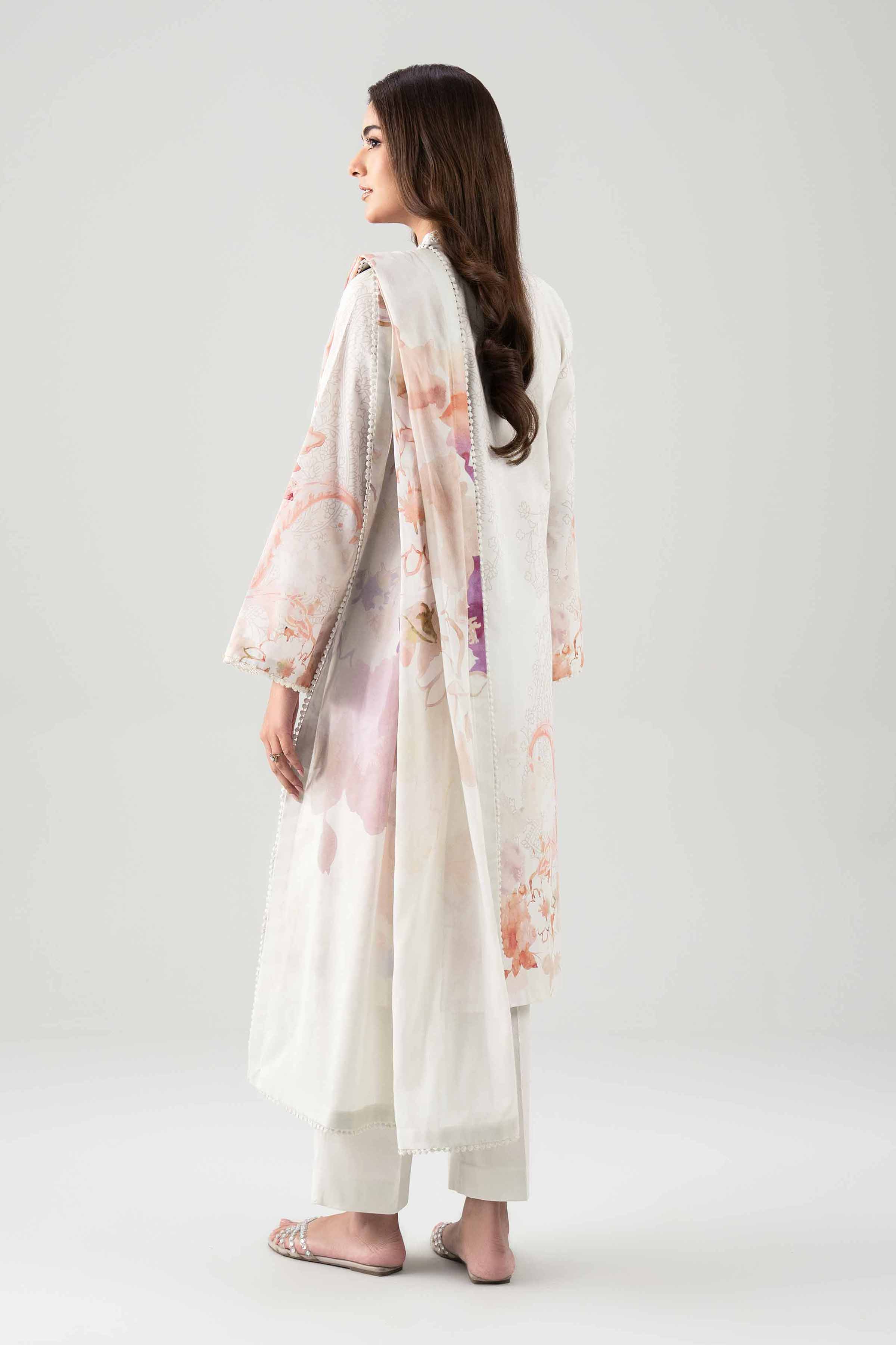3 Piece - Digital Printed Suit - 42601115 NishatUAE Off White Lawn 3PC Printed Unstitched