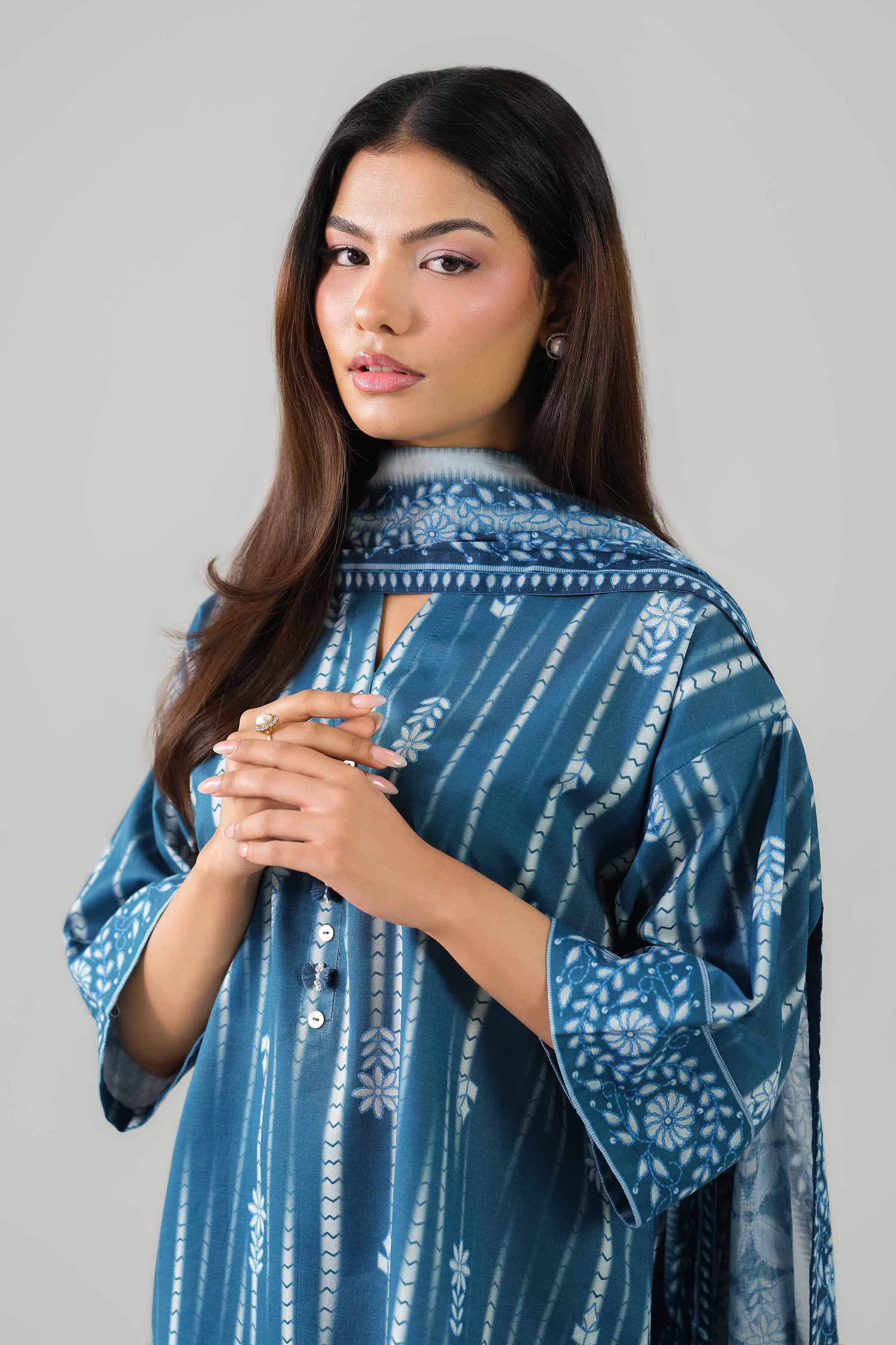 3 Piece - Printed Suit - 42601137 Blue Lawn 3PC Printed