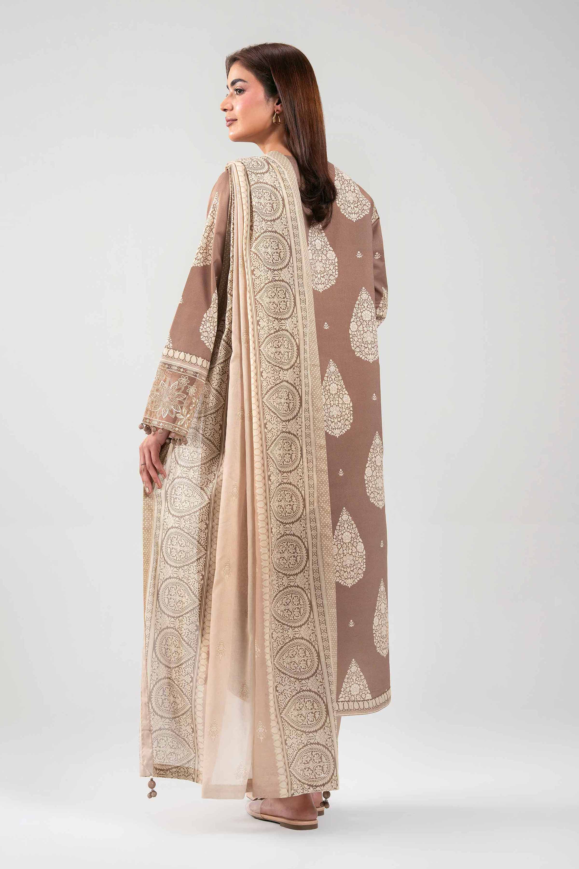 3 Piece - Printed Embroidered Suit - 42601161