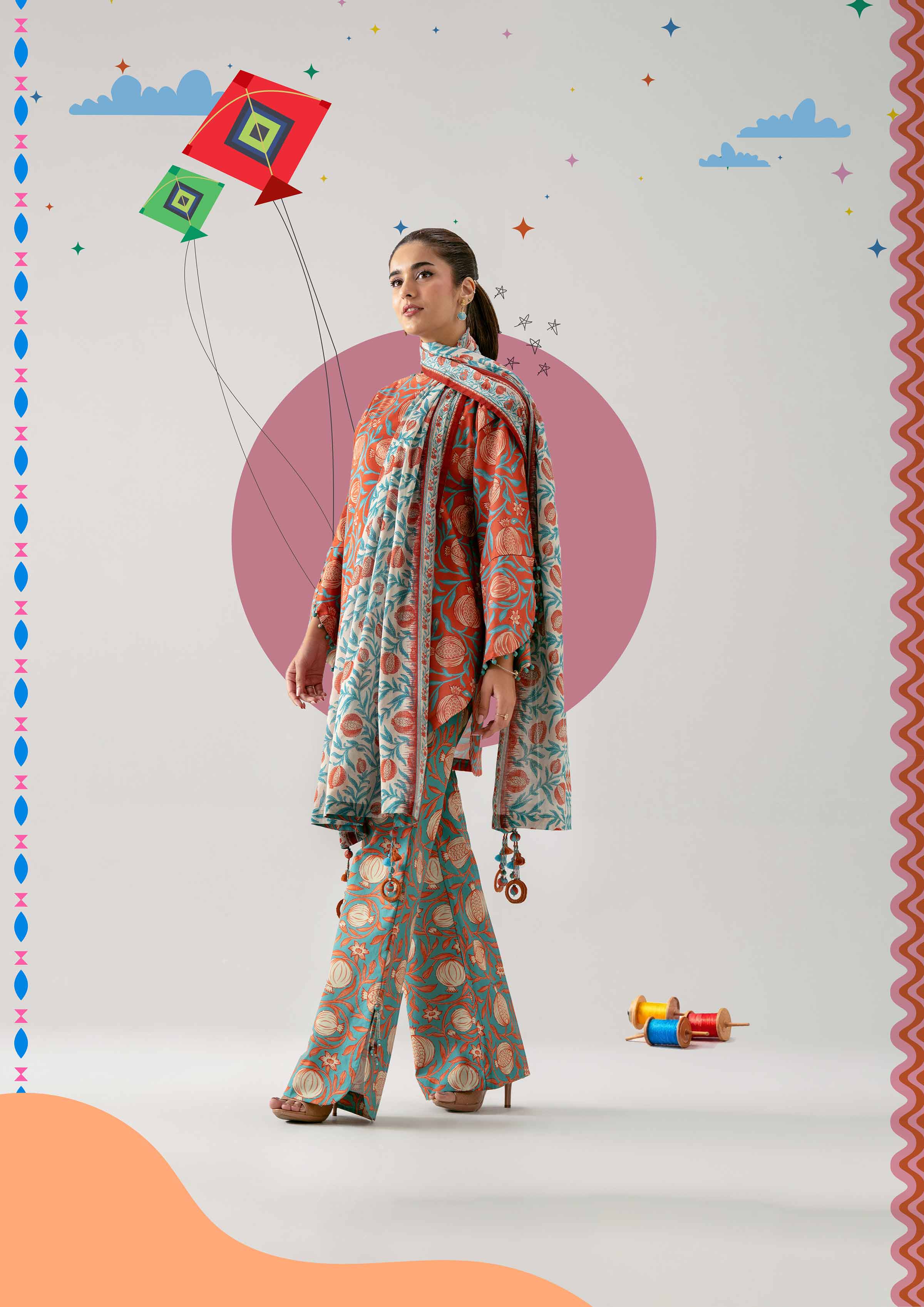 3 Piece - Printed Suit - 42601179