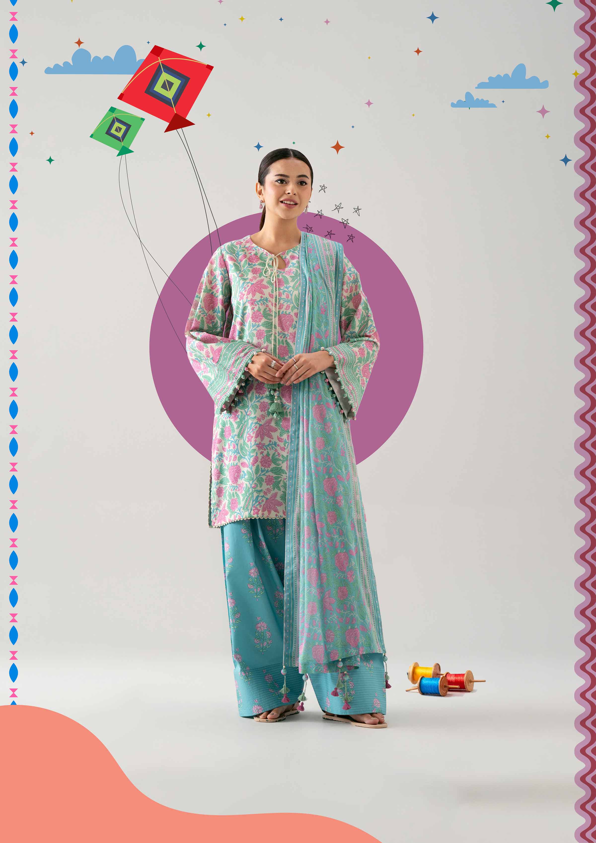3 Piece - Printed Suit - 42601185