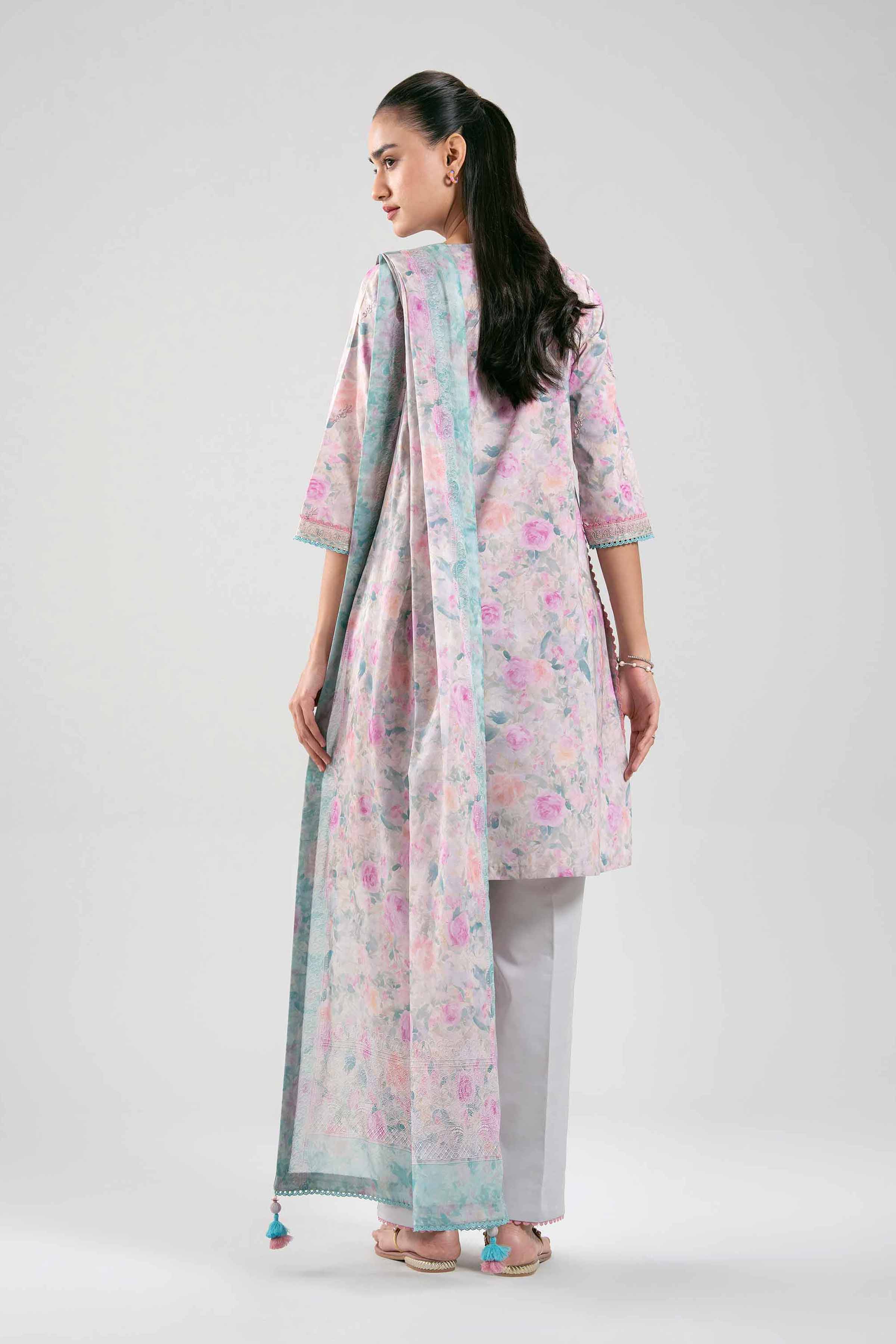 3 Piece - Digital Printed Embroidered Suit - 42601192