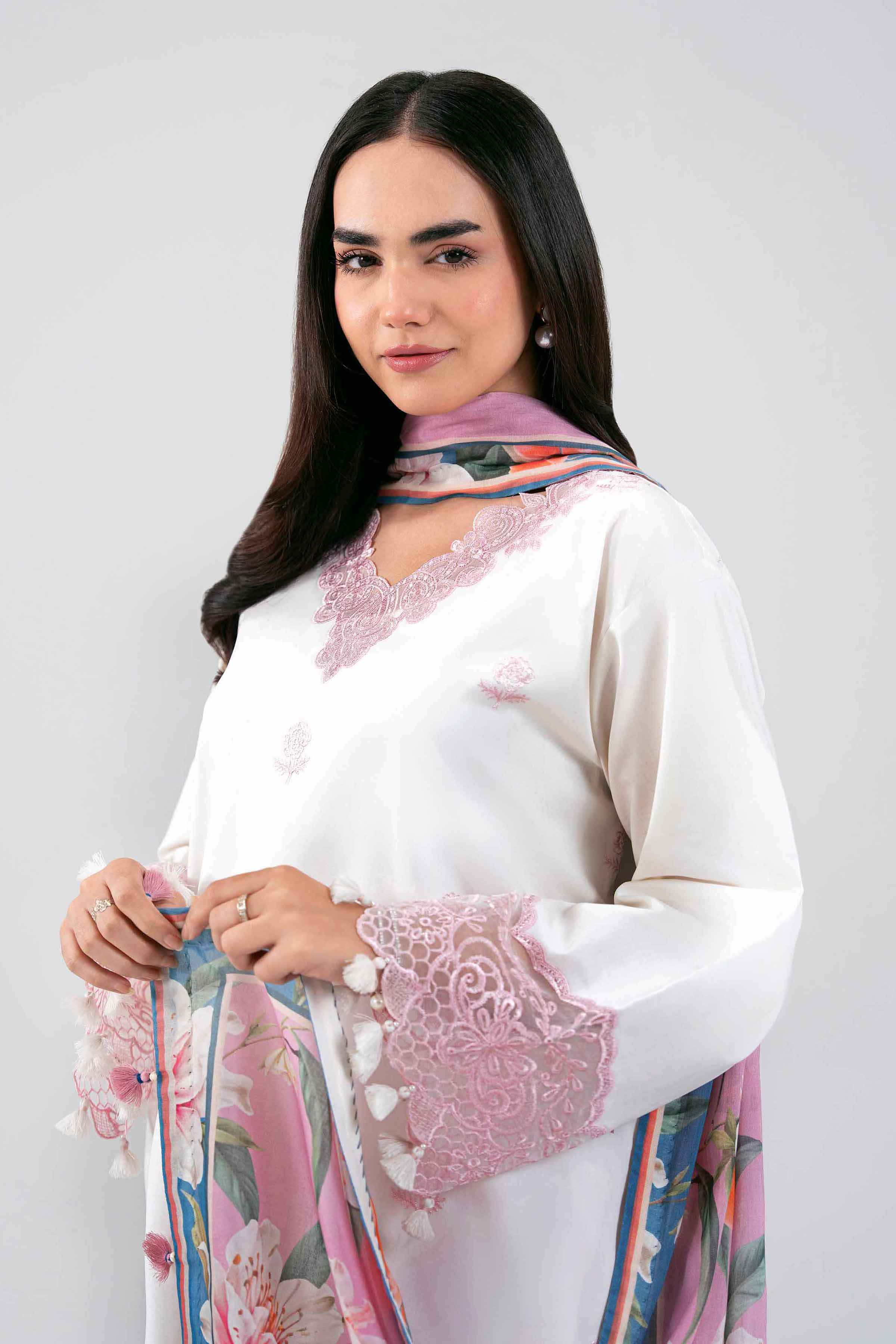 3 Piece - Digital Printed Embroidered Suit - 42601195