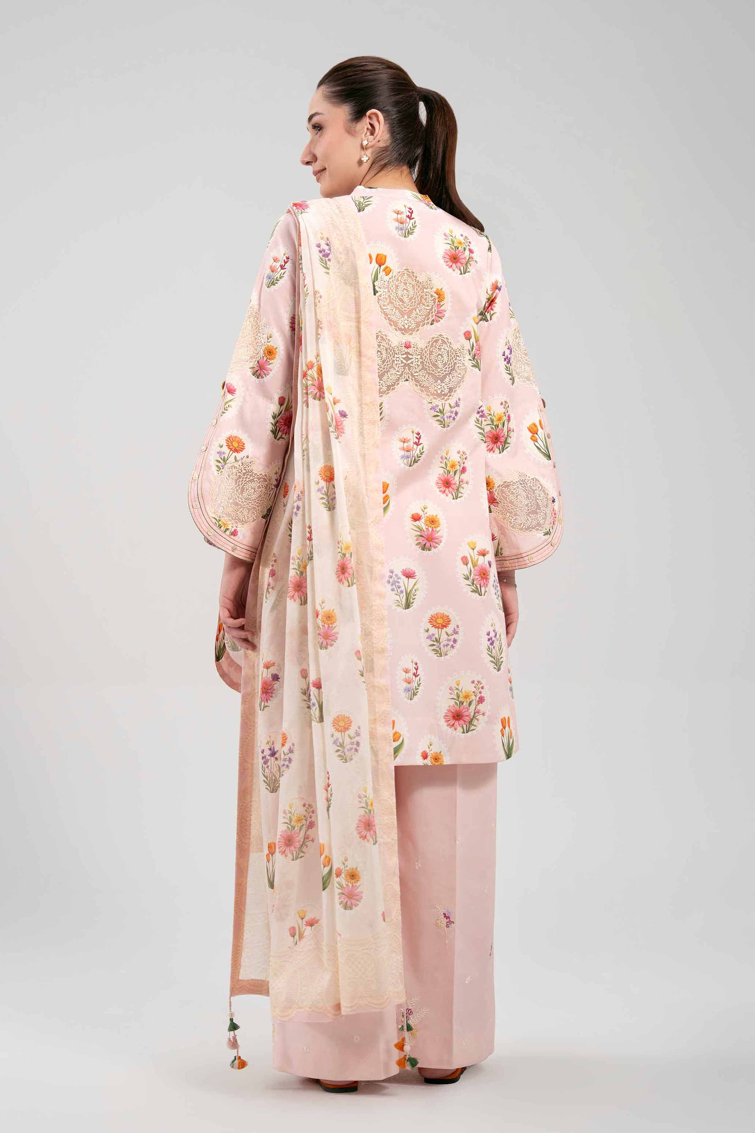 3 Piece - Digital Printed Embroidered Suit - 42601196
