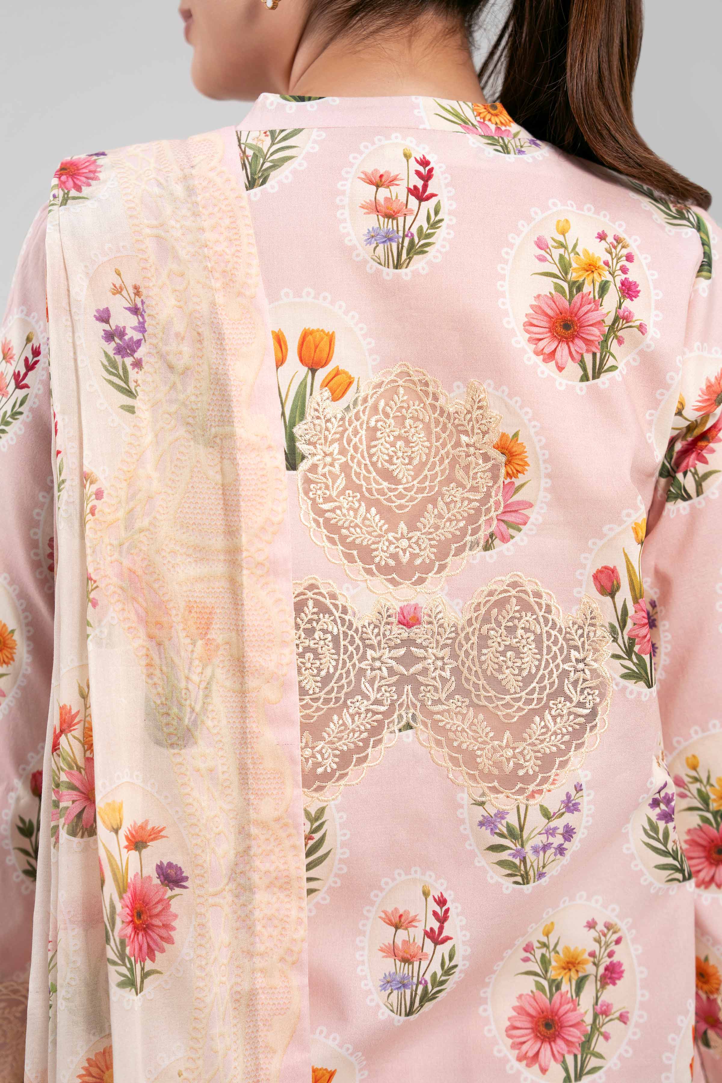 3 Piece - Digital Printed Embroidered Suit - 42601196