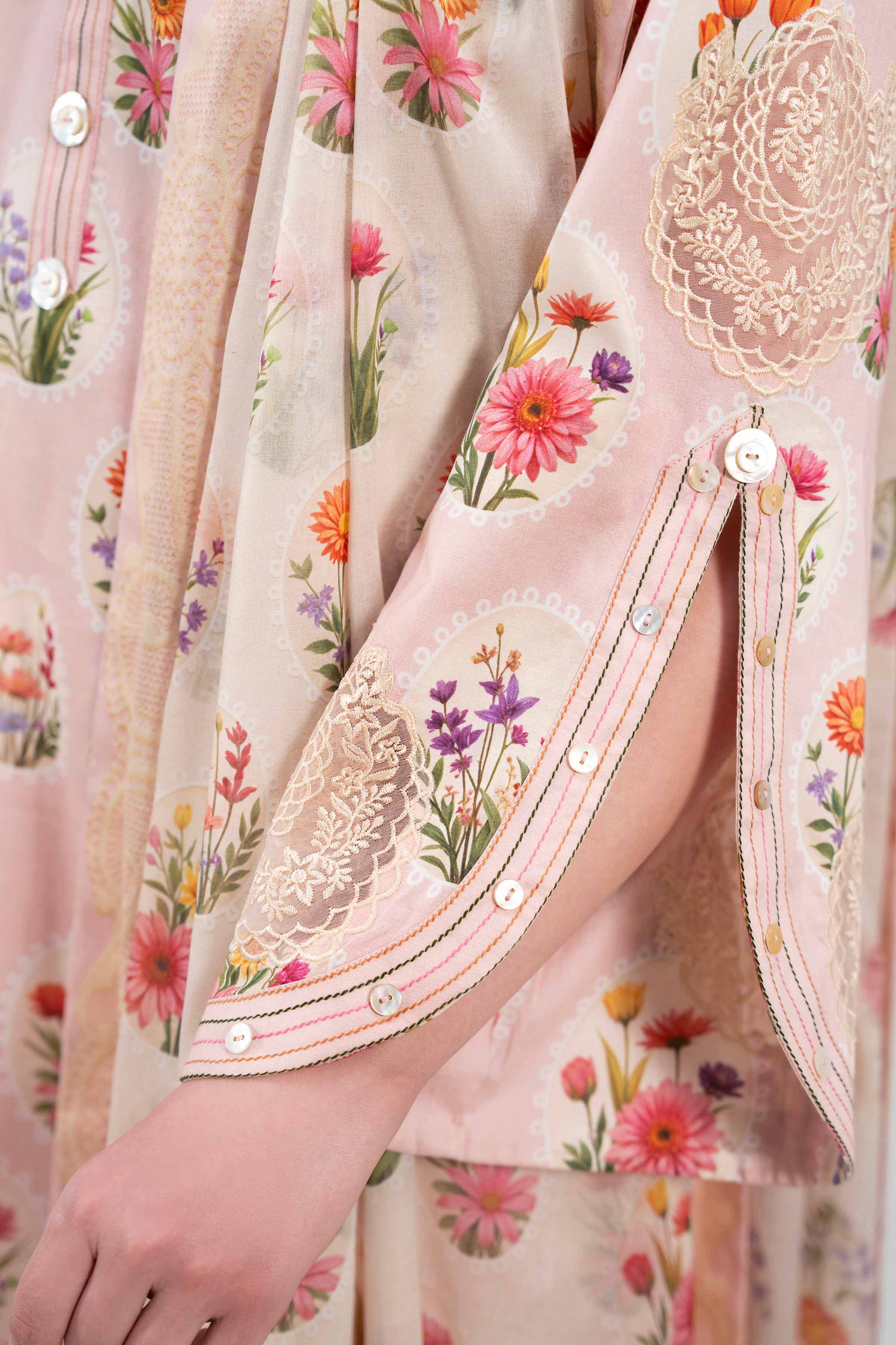 3 Piece - Digital Printed Embroidered Suit - 42601196