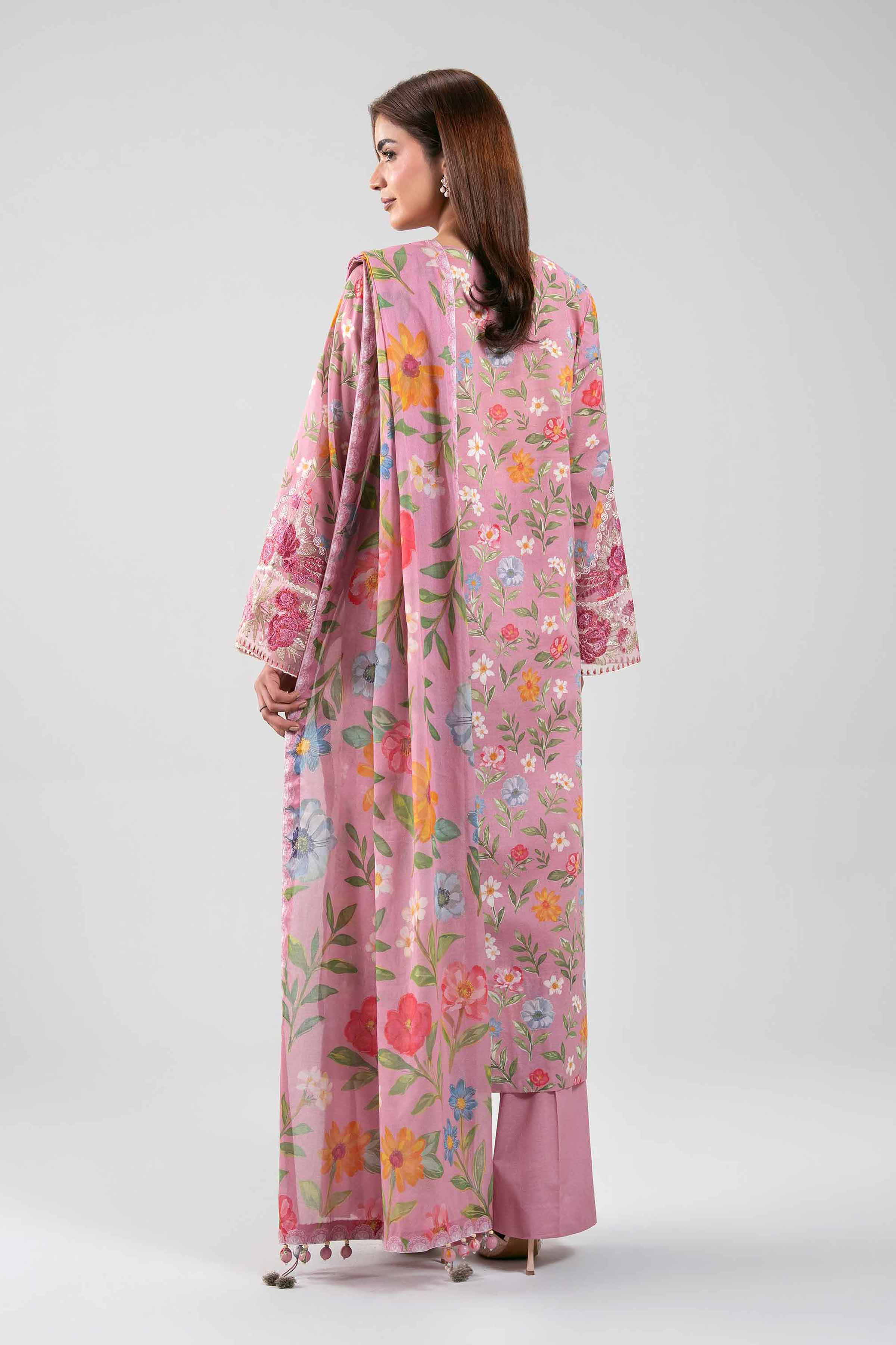 3 Piece - Digital Printed Embroidered Suit - 42601199