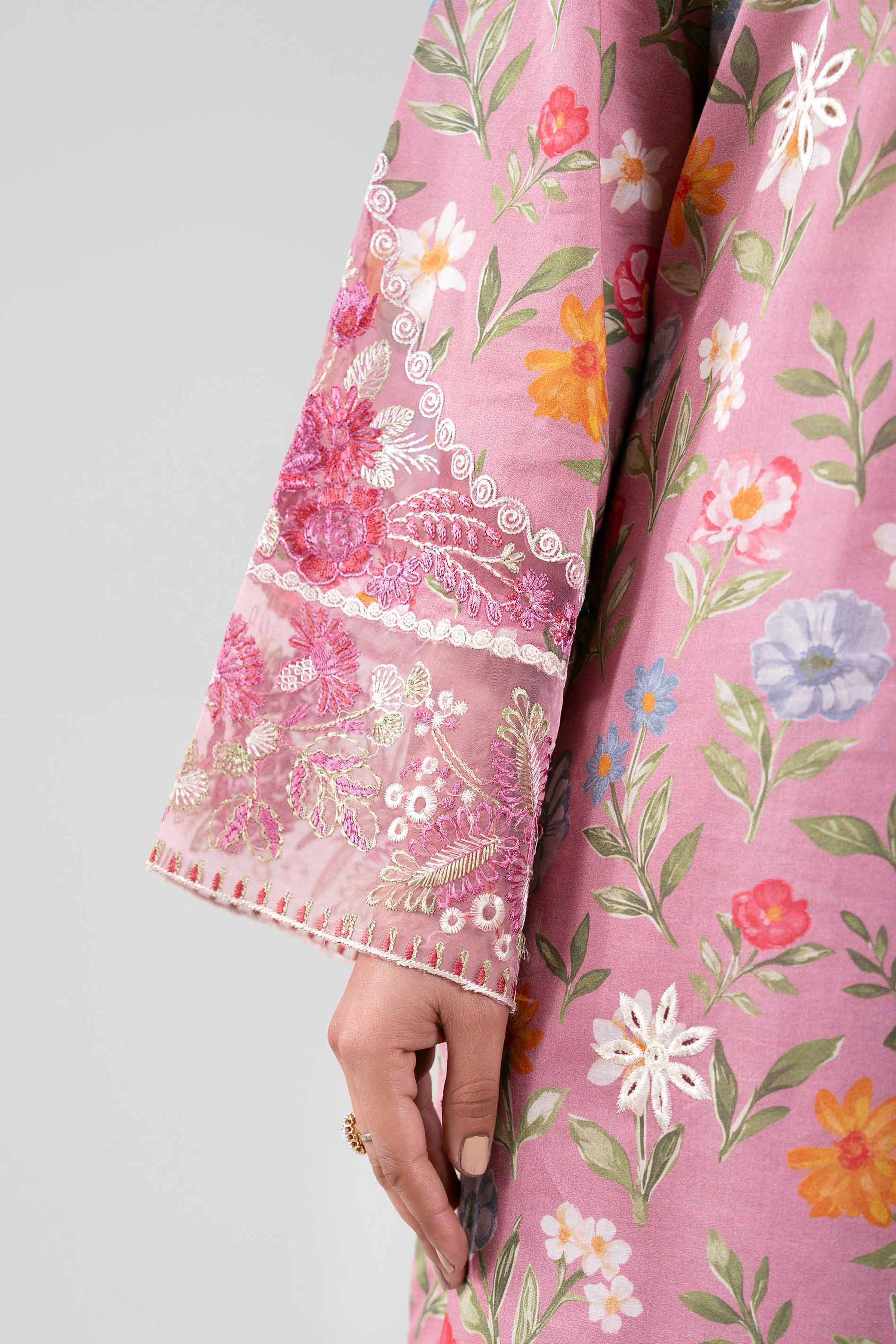 3 Piece - Digital Printed Embroidered Suit - 42601199