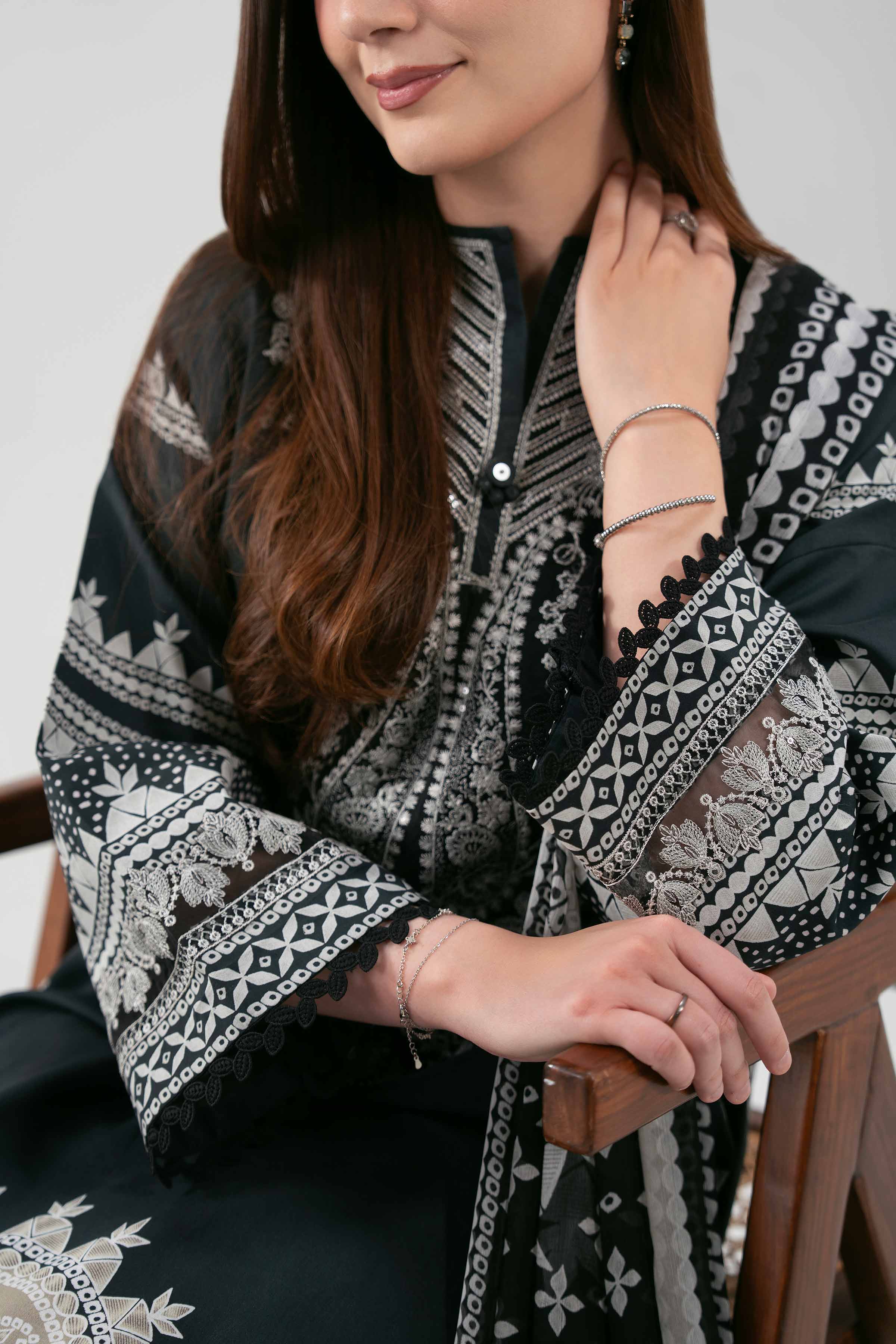 3 Piece - Digital Printed Embroidered Suit - 42601212