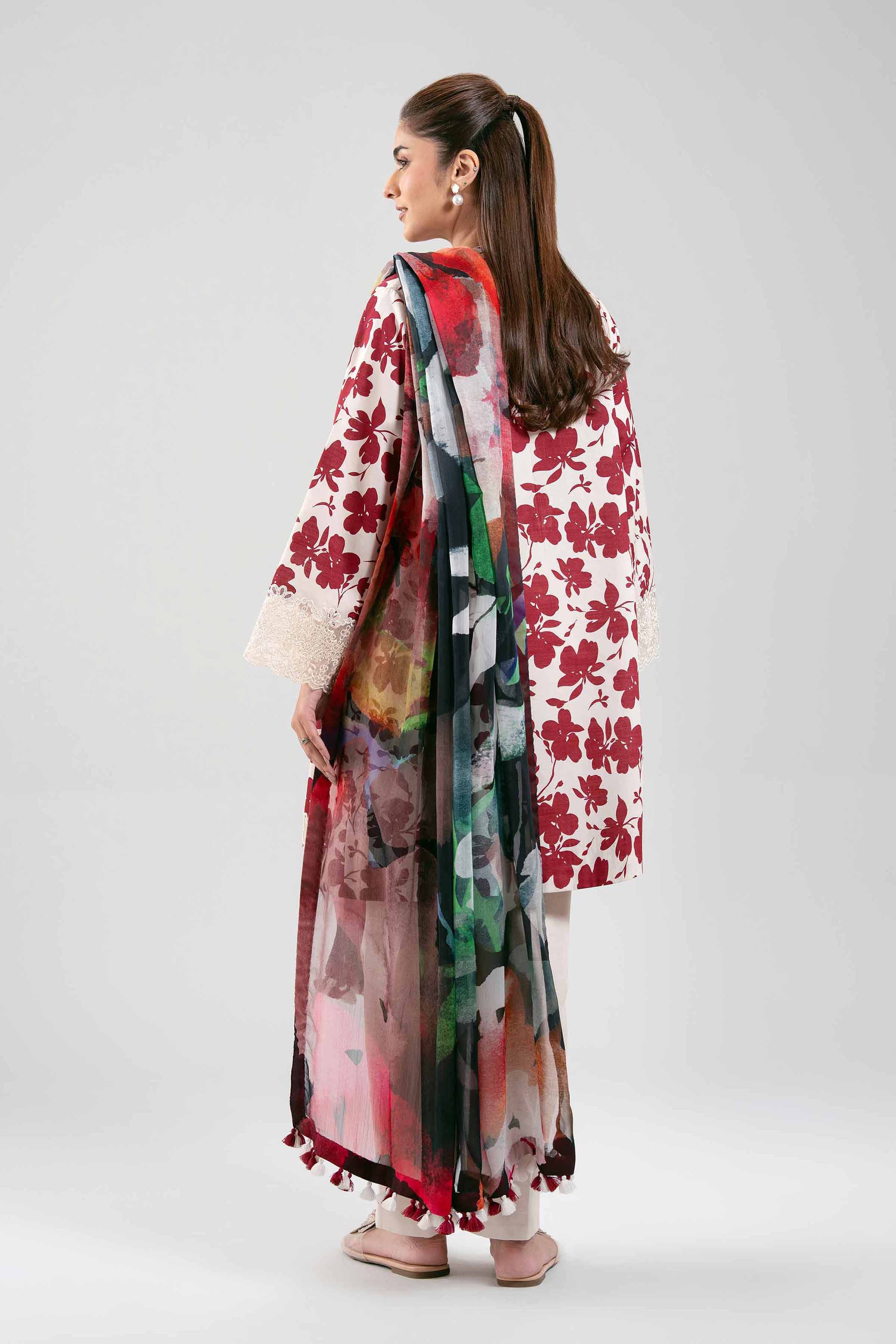 3 Piece - Digital Printed Embroidered Suit - 42601219