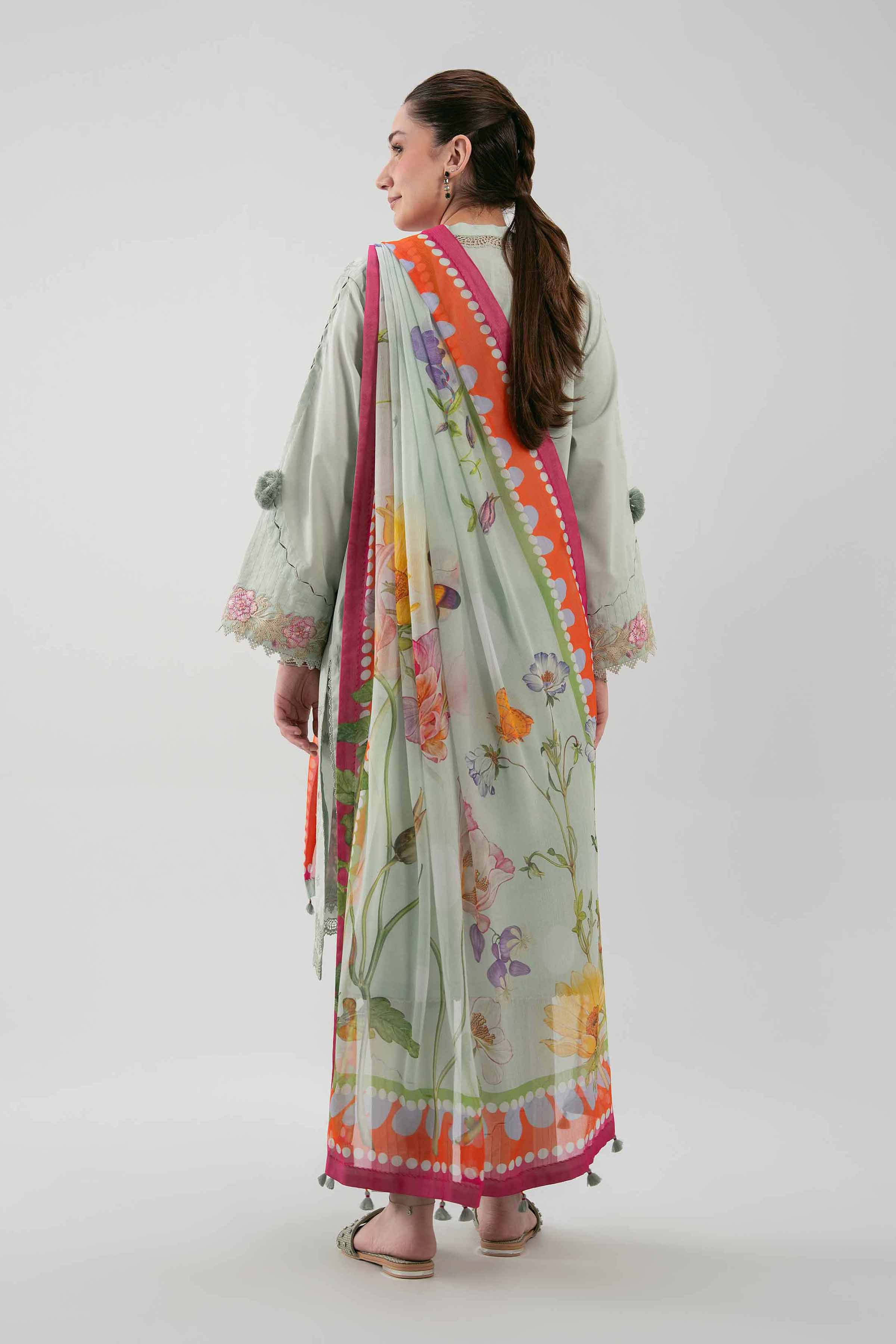 3 Piece - Digital Printed Embroidered Suit - 42601221