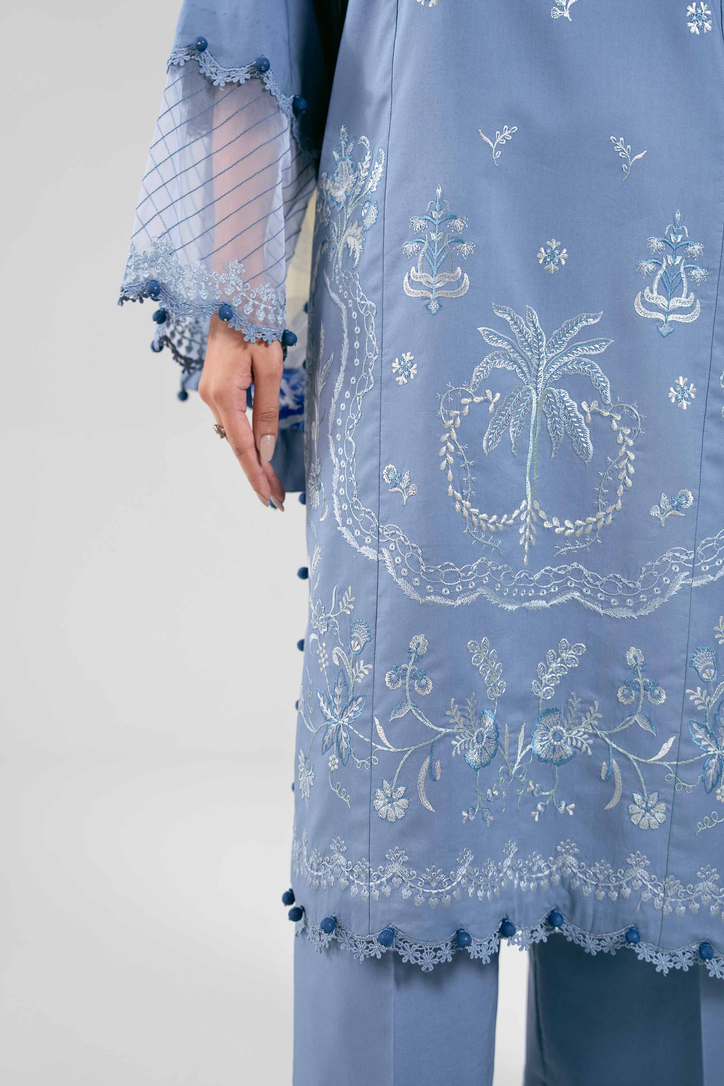 3 Piece - Digital Printed Embroidered Suit - 42601224