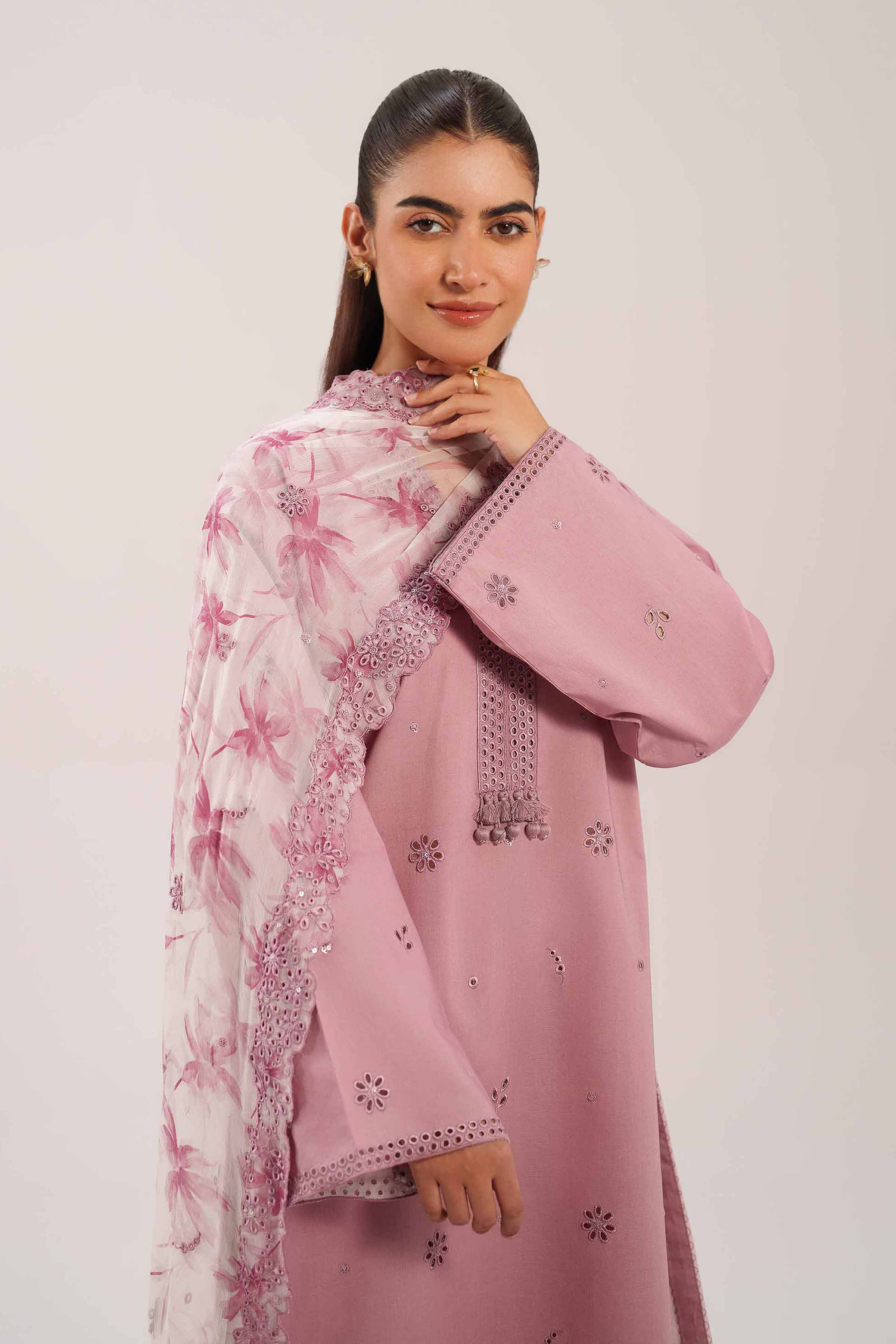 3 Piece - Digital Printed Embroidered Suit - 42601232