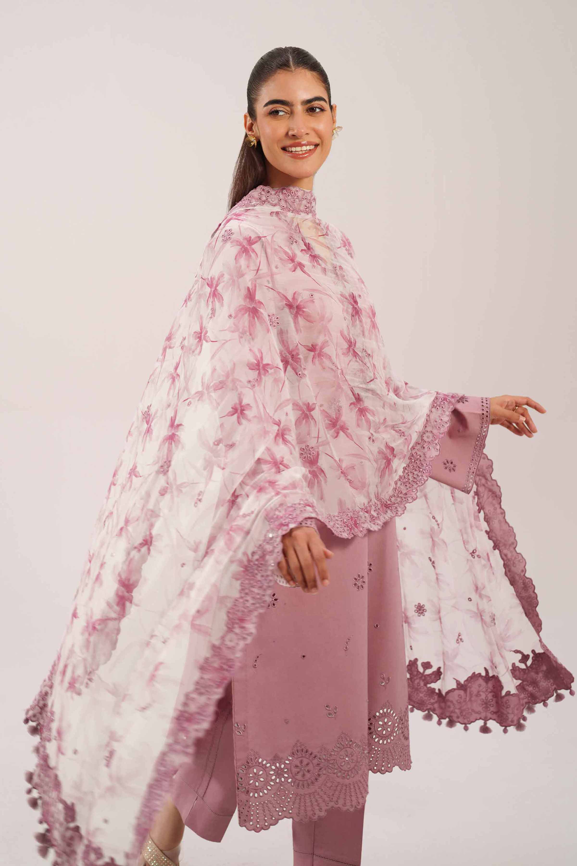 3 Piece - Digital Printed Embroidered Suit - 42601232