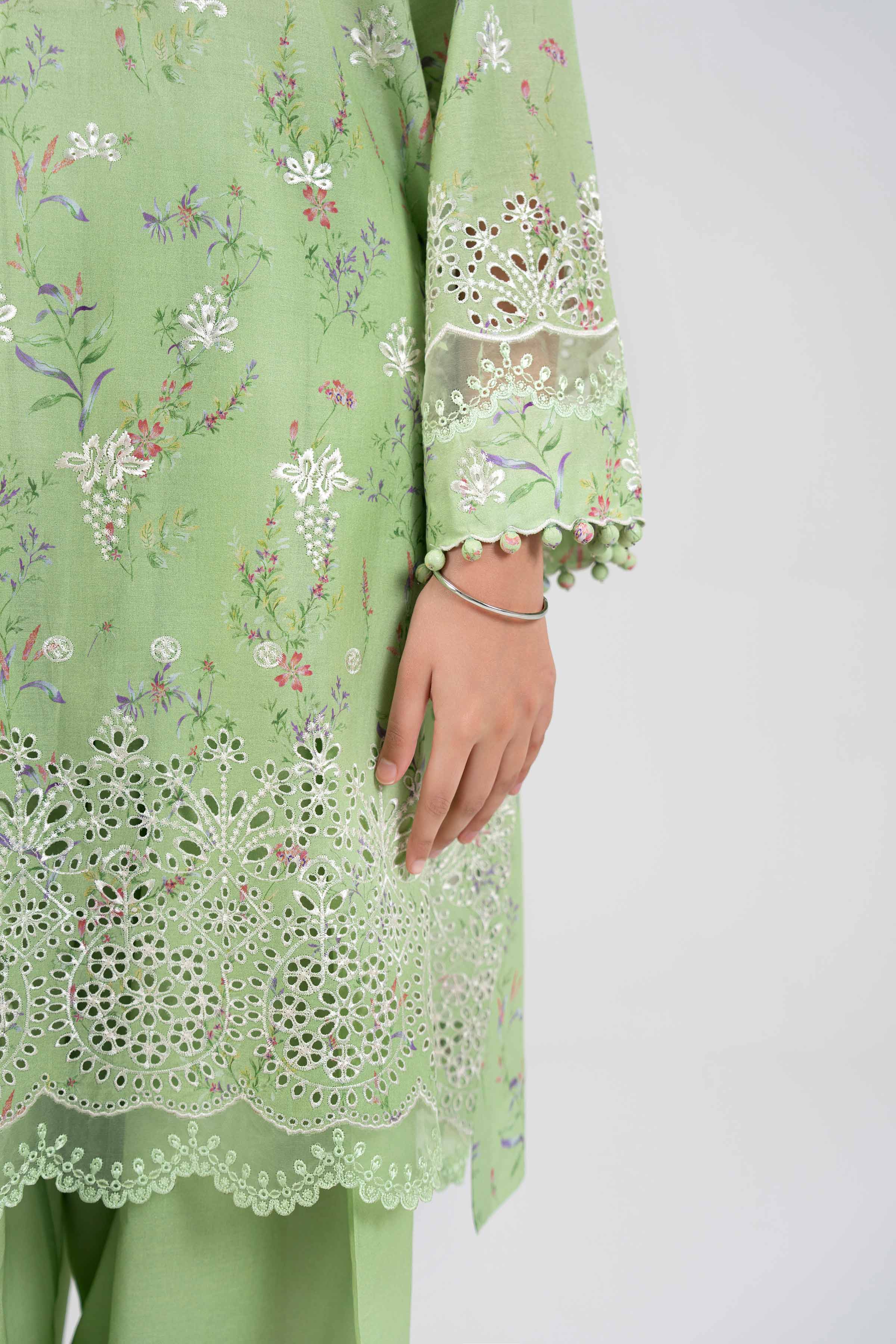 3 Piece - Digital Printed Embroidered Suit - 42601239