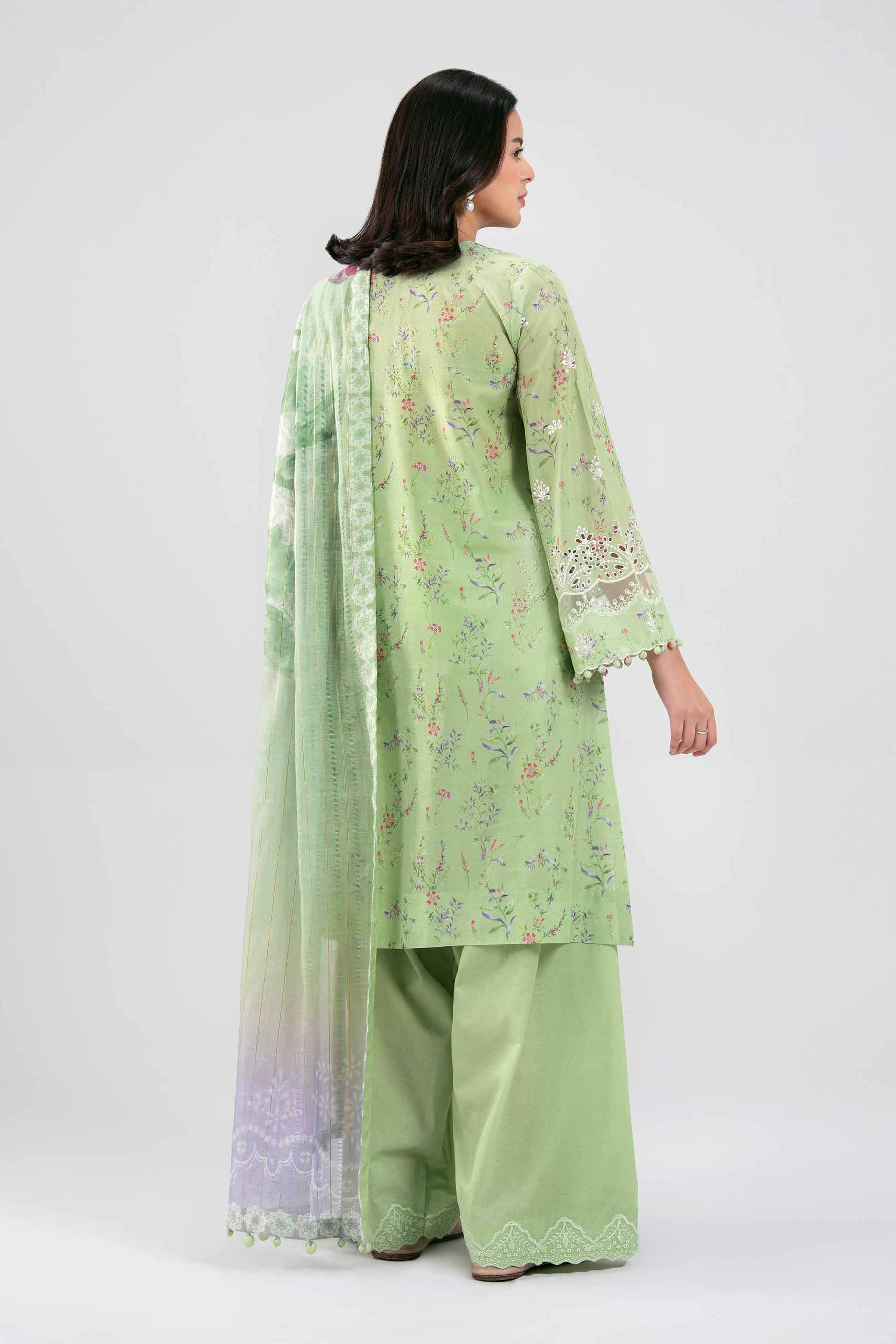 3 Piece - Digital Printed Embroidered Suit - 42601239