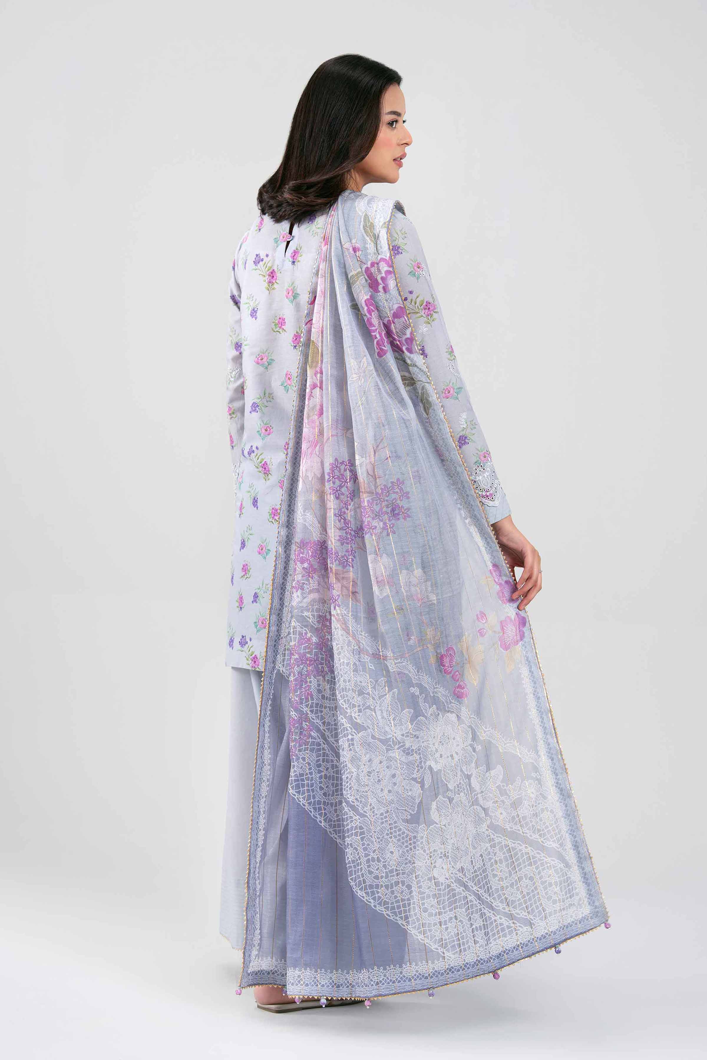 3 Piece - Digital Printed Embroidered Suit - 42601240