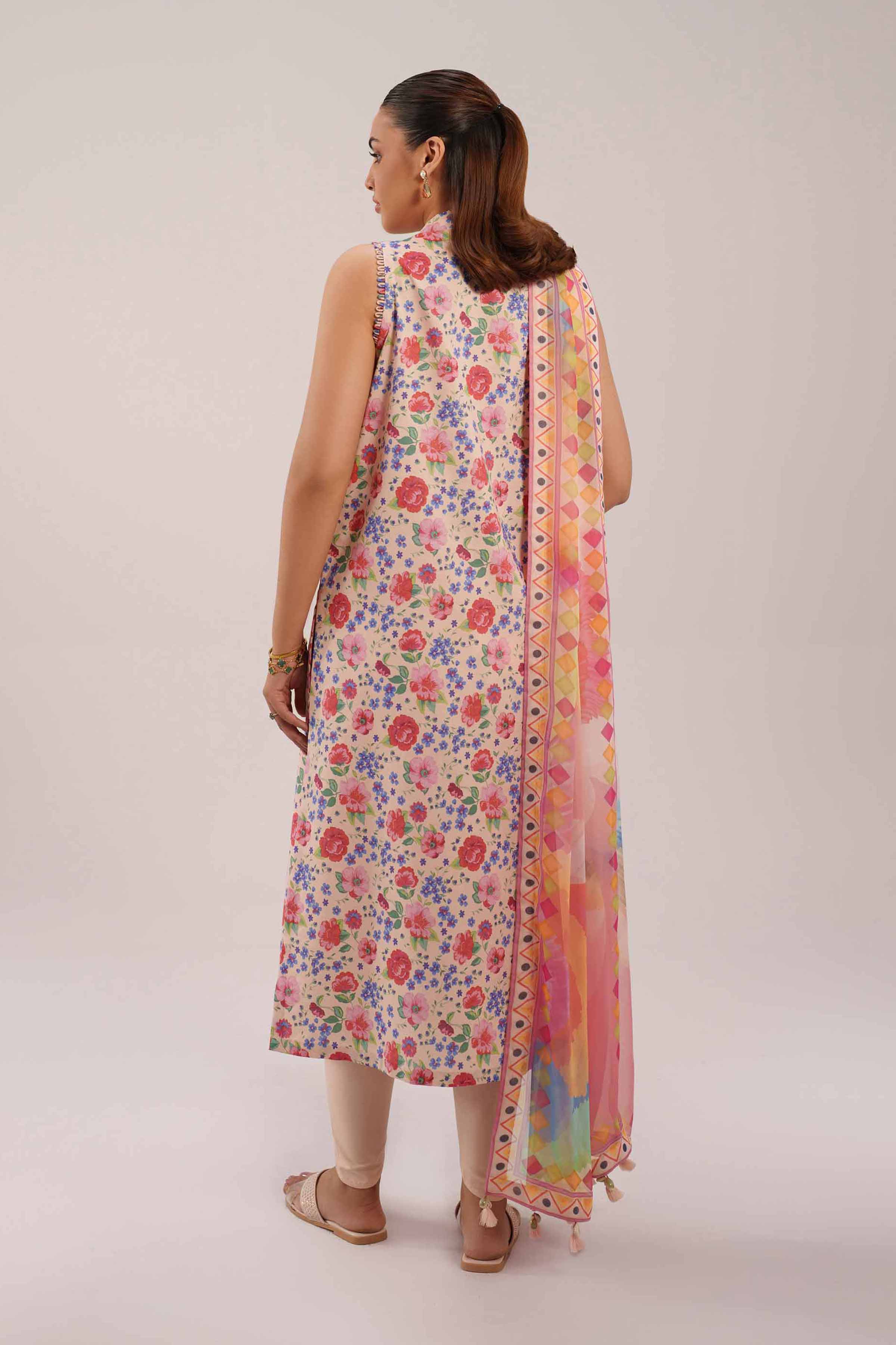 3 Piece - Printed Suit - 42601249 NishatUAE Pink Lawn 3PC Printed Unstitched