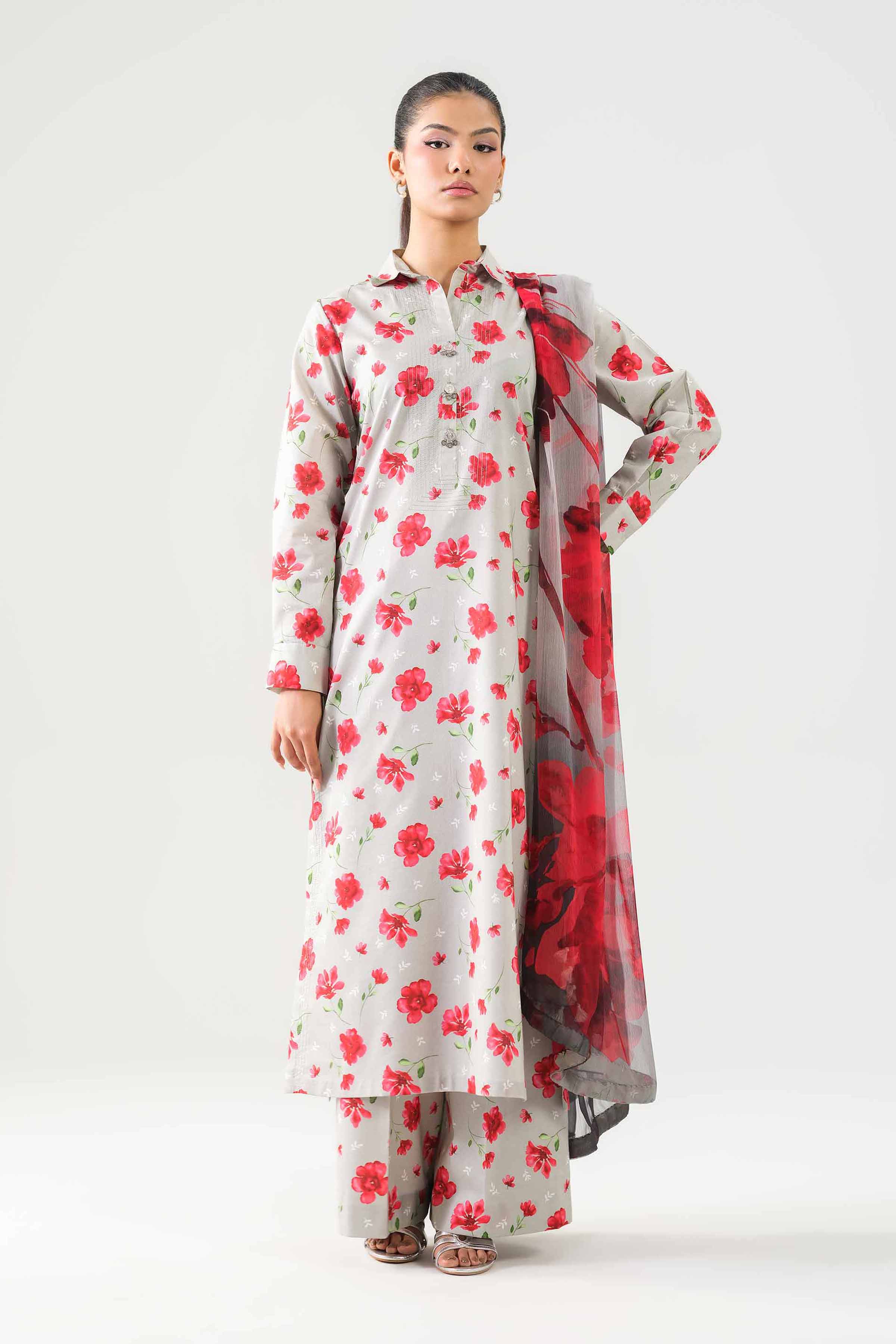 3 Piece - Digital Printed Suit - 42601253