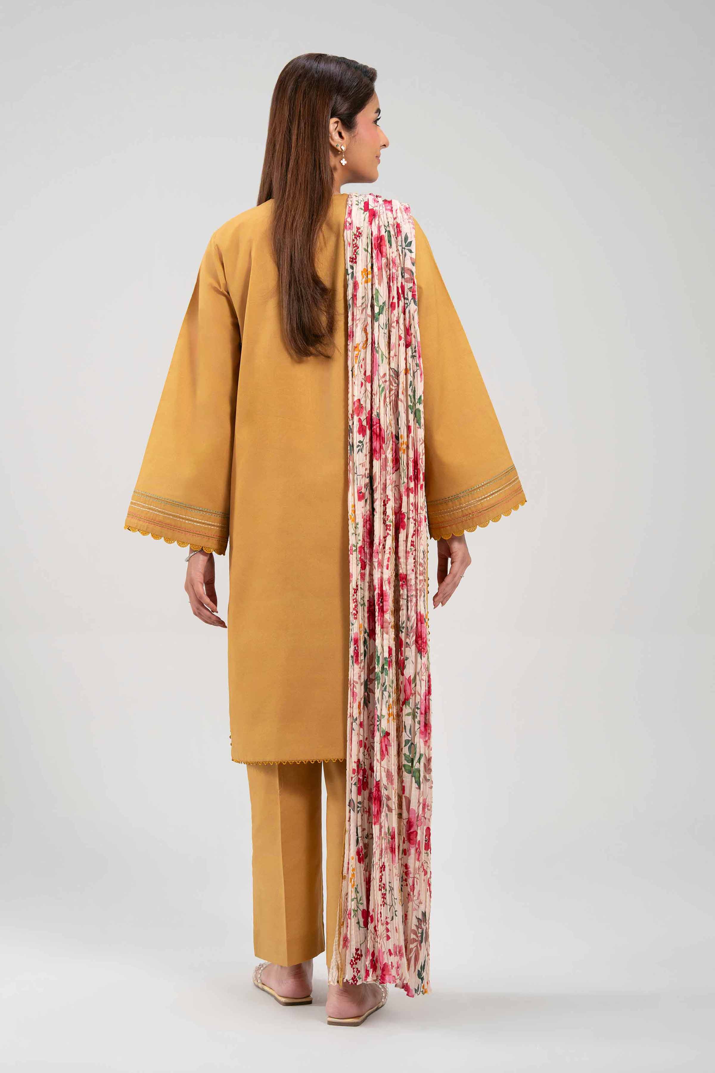 3 Piece - Printed Embroidered Suit - 42601271