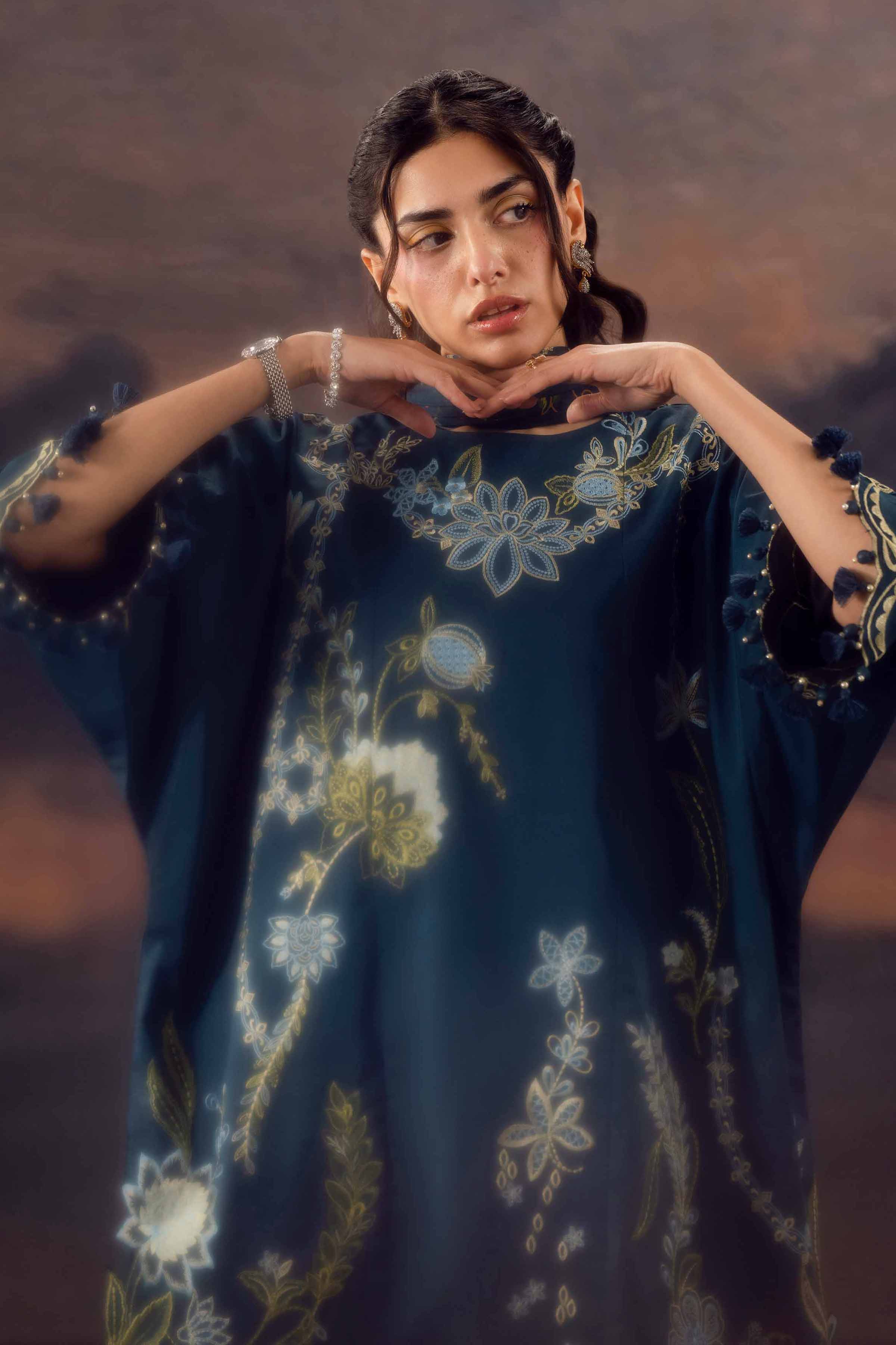 3 Piece - Printed Embroidered Suit - 42601275