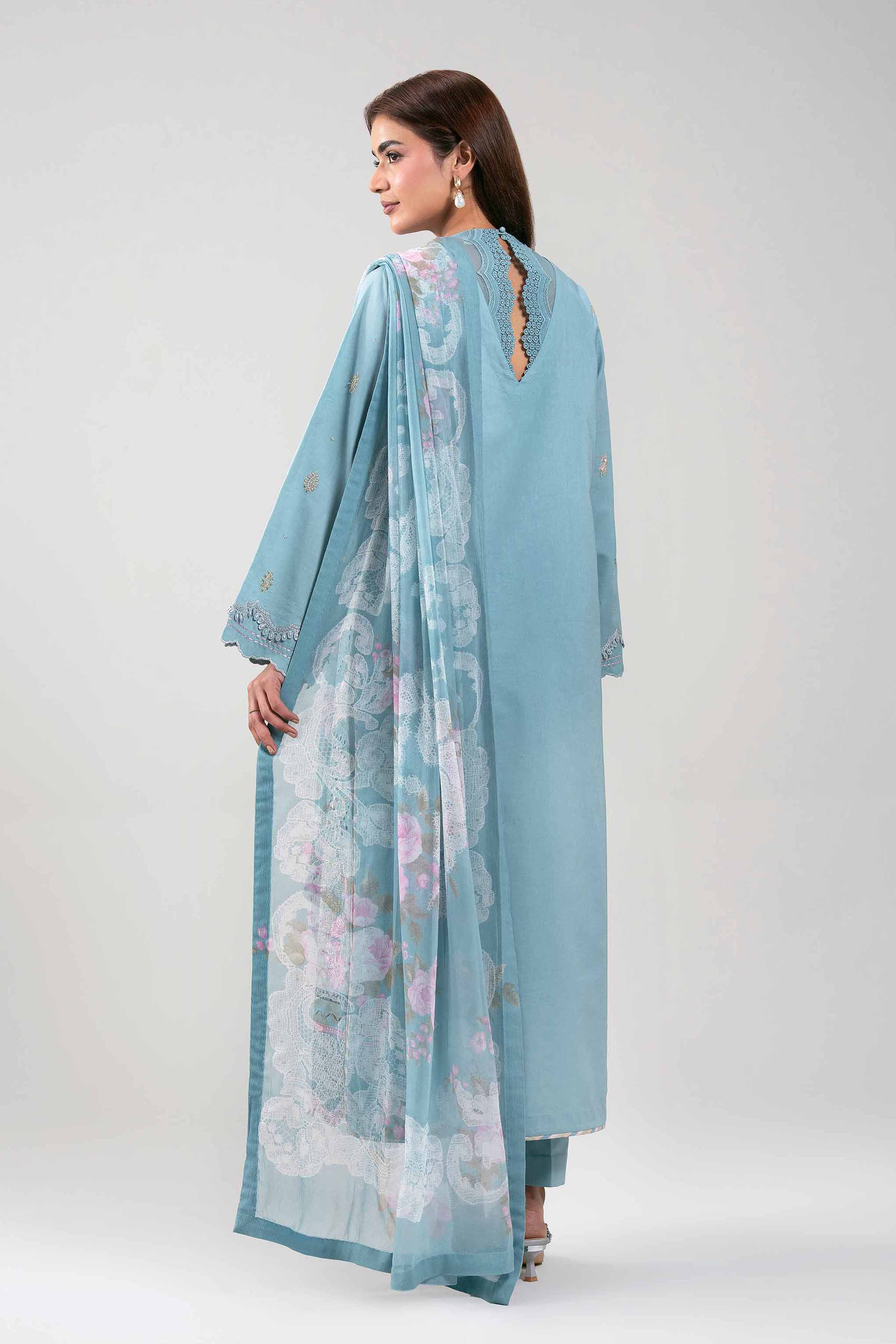 3 Piece - Digital Printed Embroidered Suit - 42601281