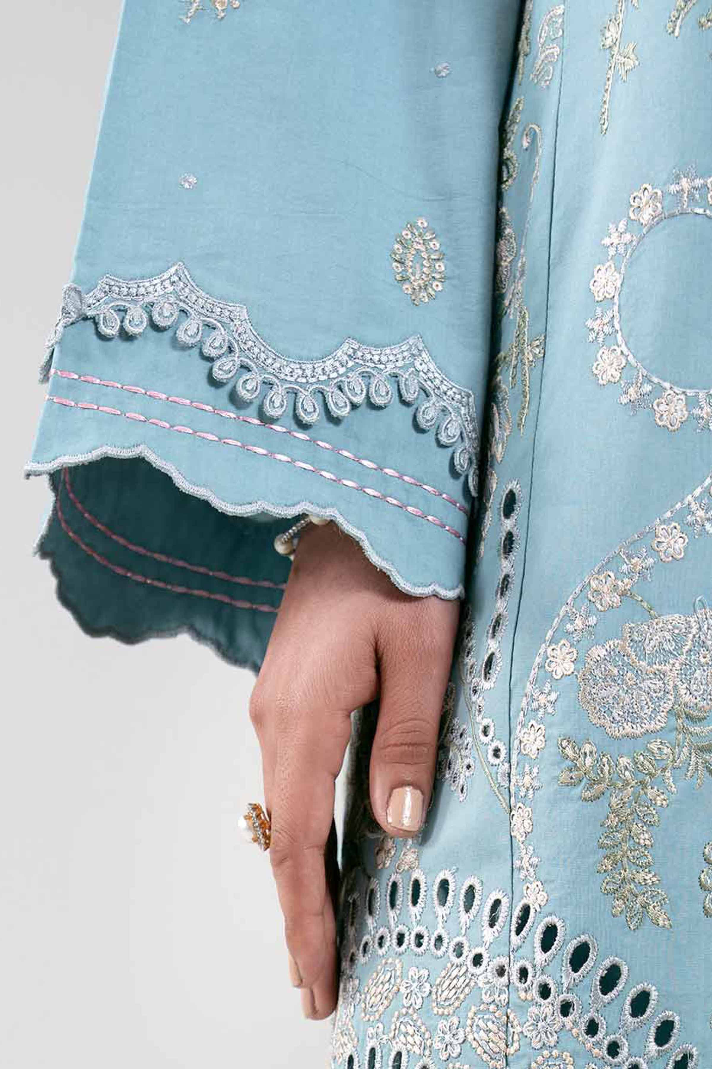 3 Piece - Digital Printed Embroidered Suit - 42601281