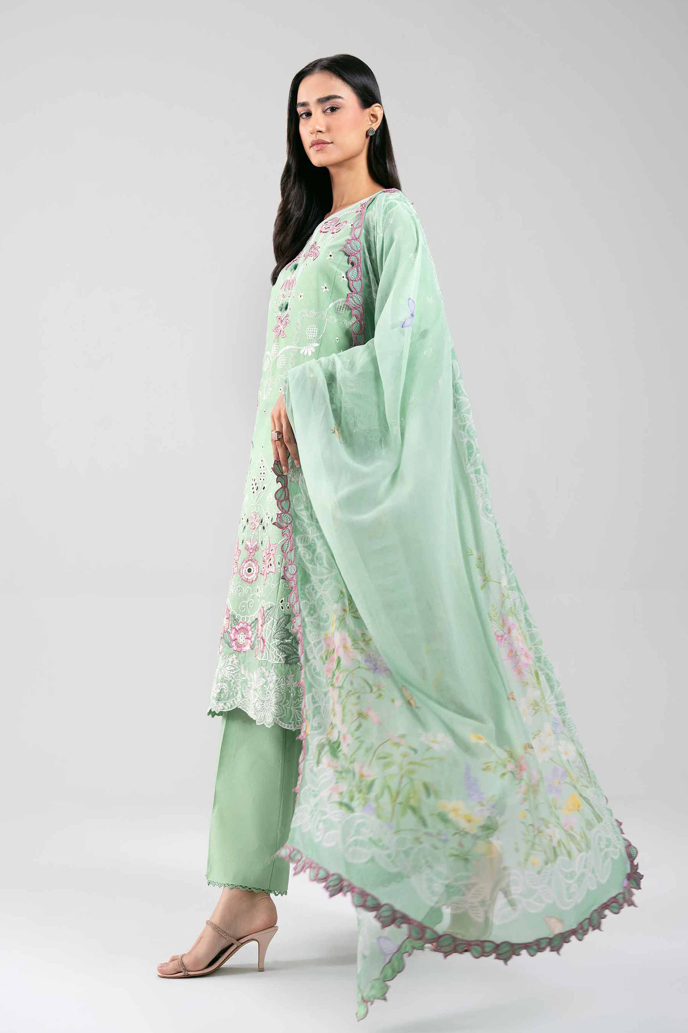 3 Piece - Digital Printed Embroidered Suit - 42601282