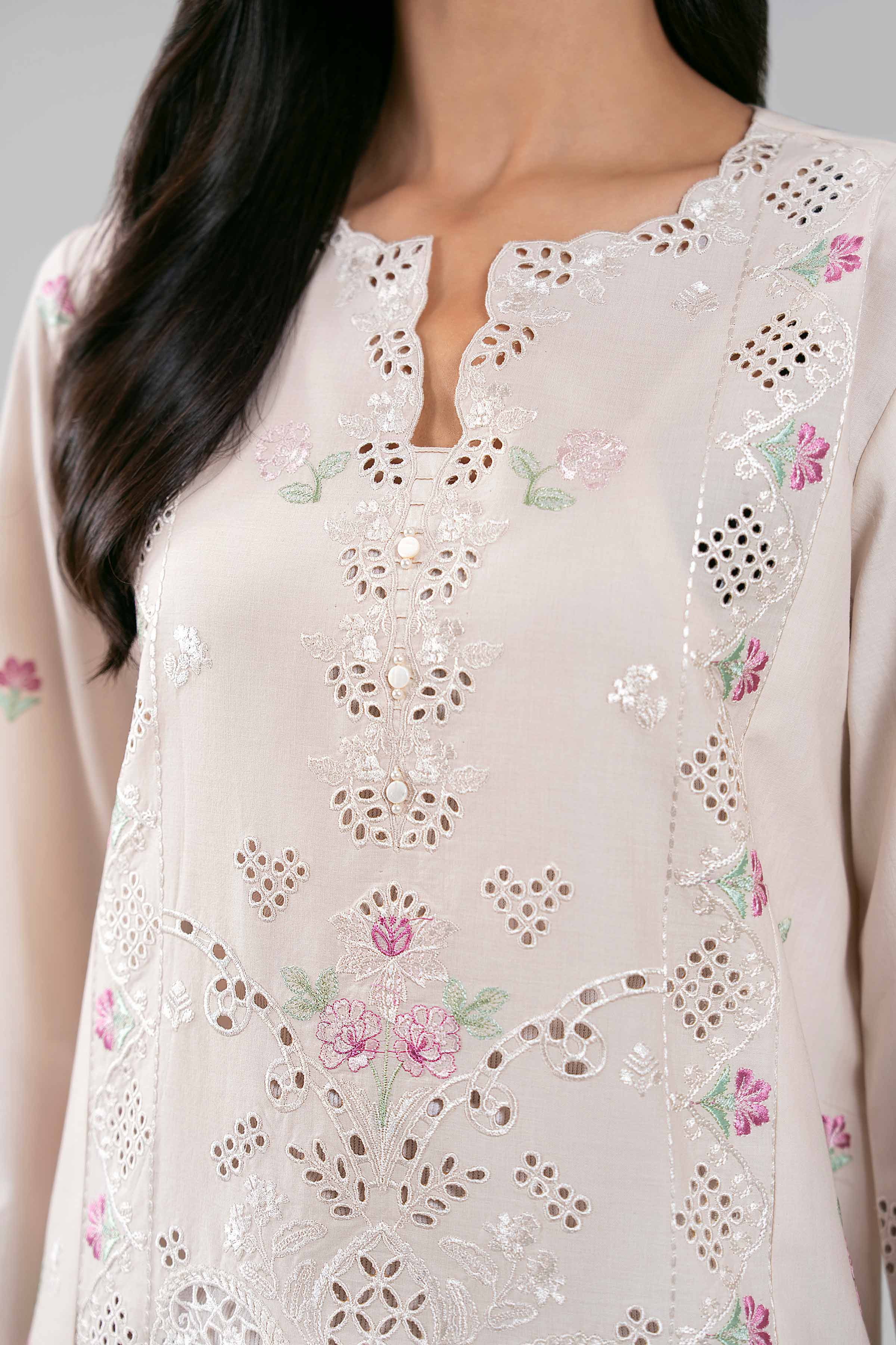 3 Piece - Digital Printed Embroidered Suit - 42601287