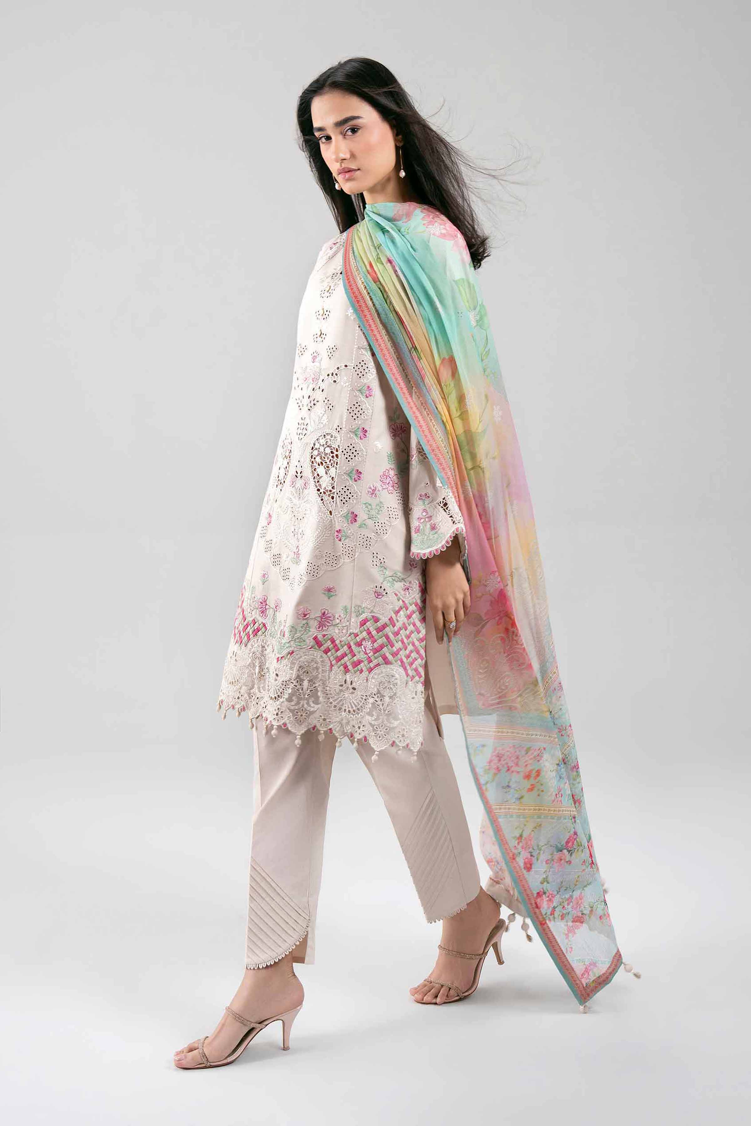 3 Piece - Digital Printed Embroidered Suit - 42601287
