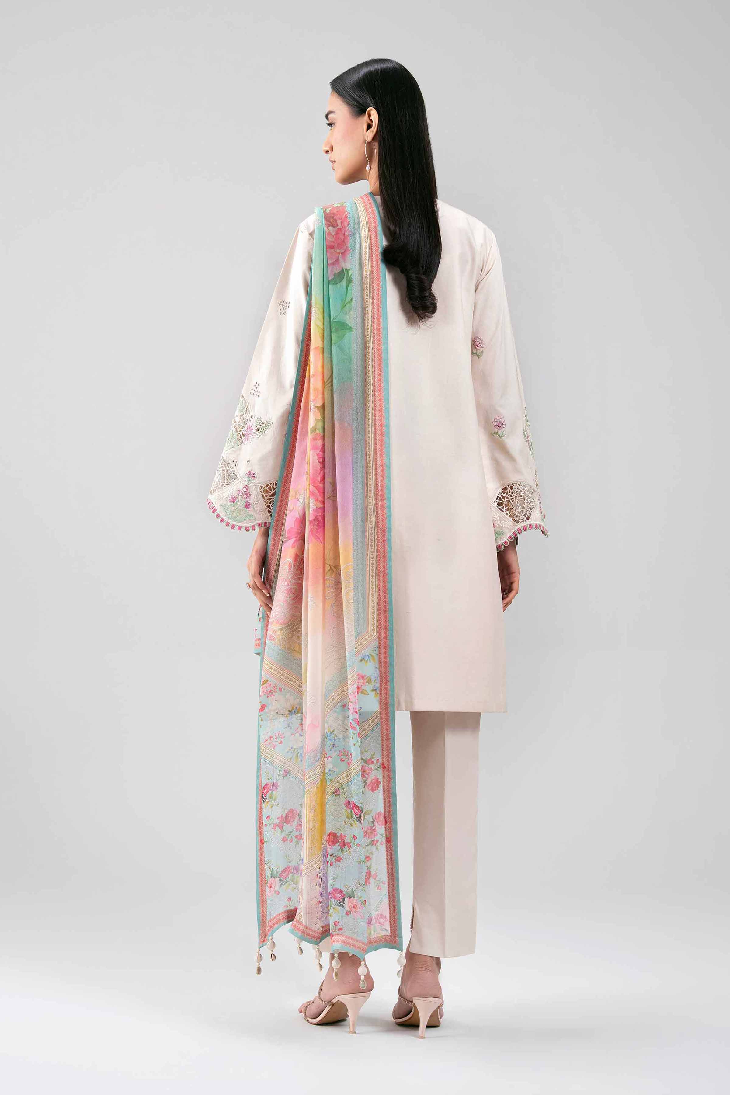 3 Piece - Digital Printed Embroidered Suit - 42601287