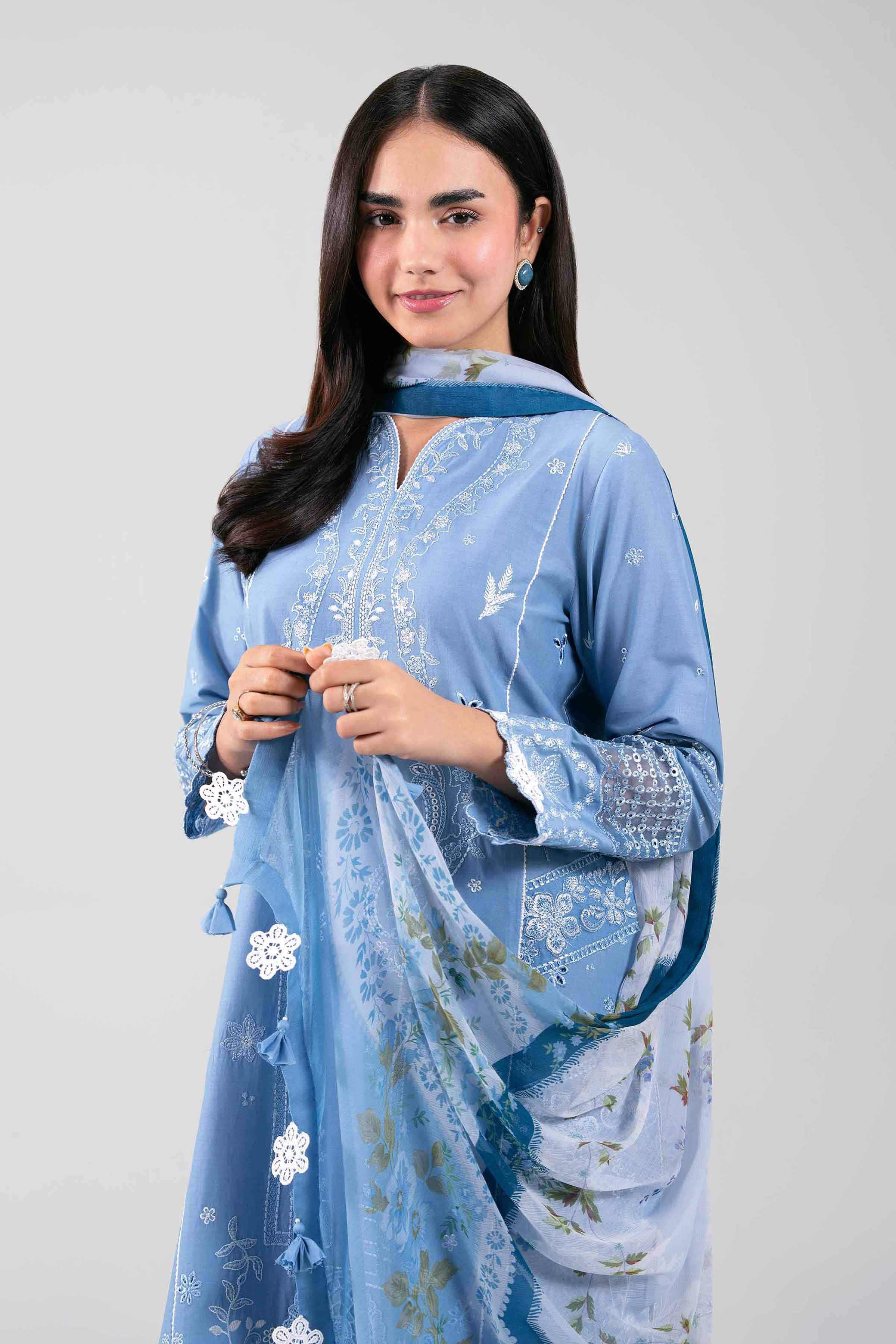 3 Piece - Embroidered Suit - 42601290 for Women - Unstitched Collection