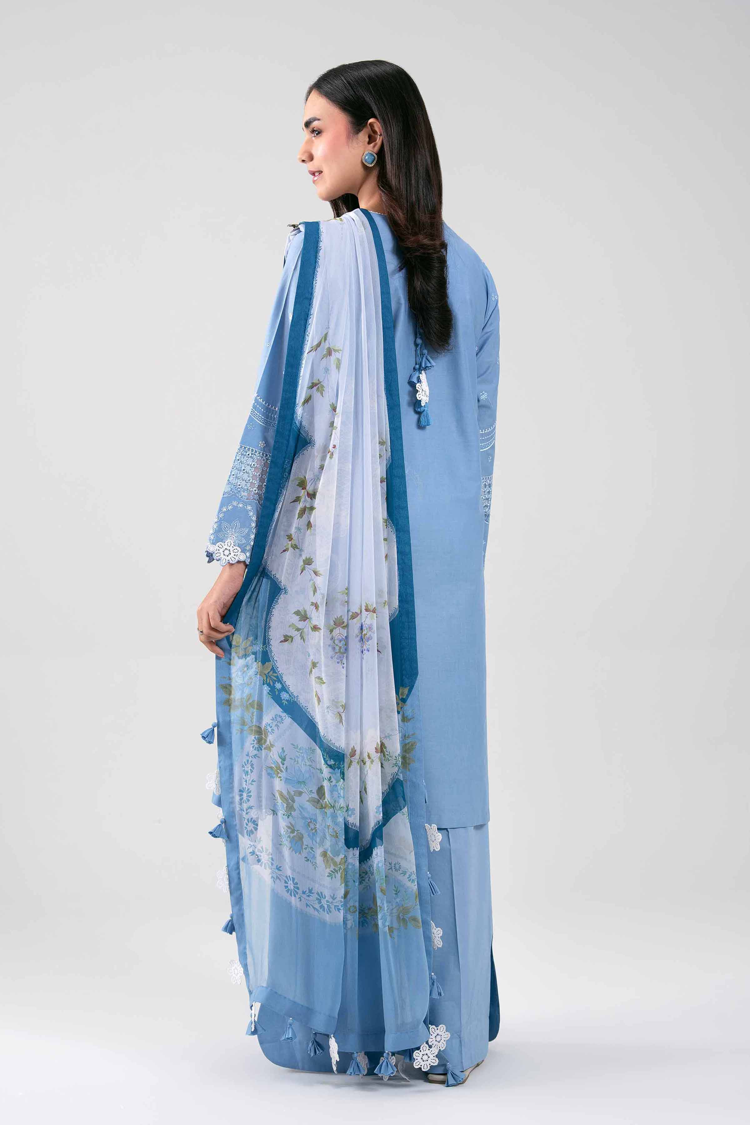 3 Piece - Digital Printed Embroidered Suit - 42601290