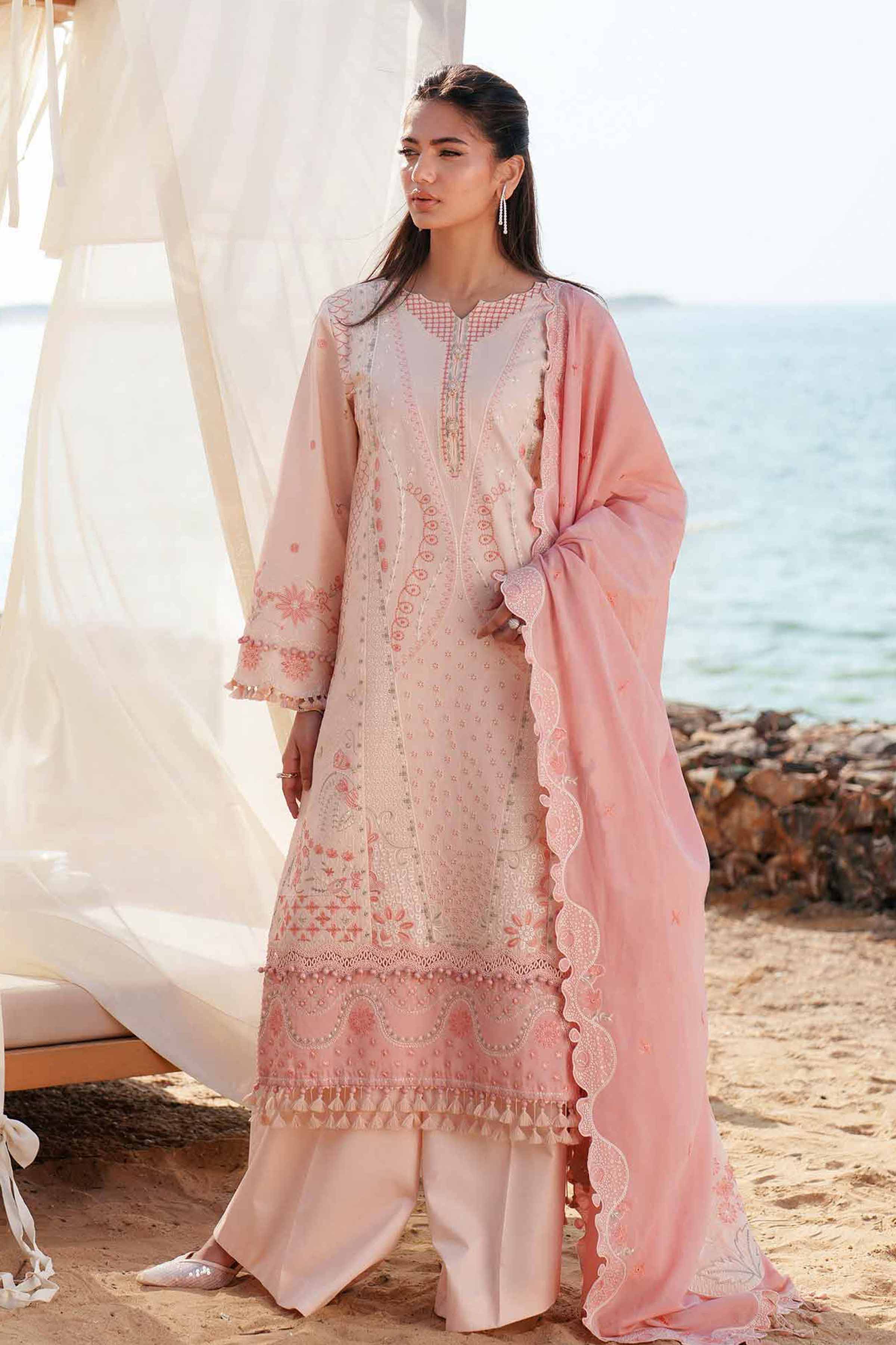 3 Piece - Embroidered Suit - 42601297 for Women - Unstitched Collection