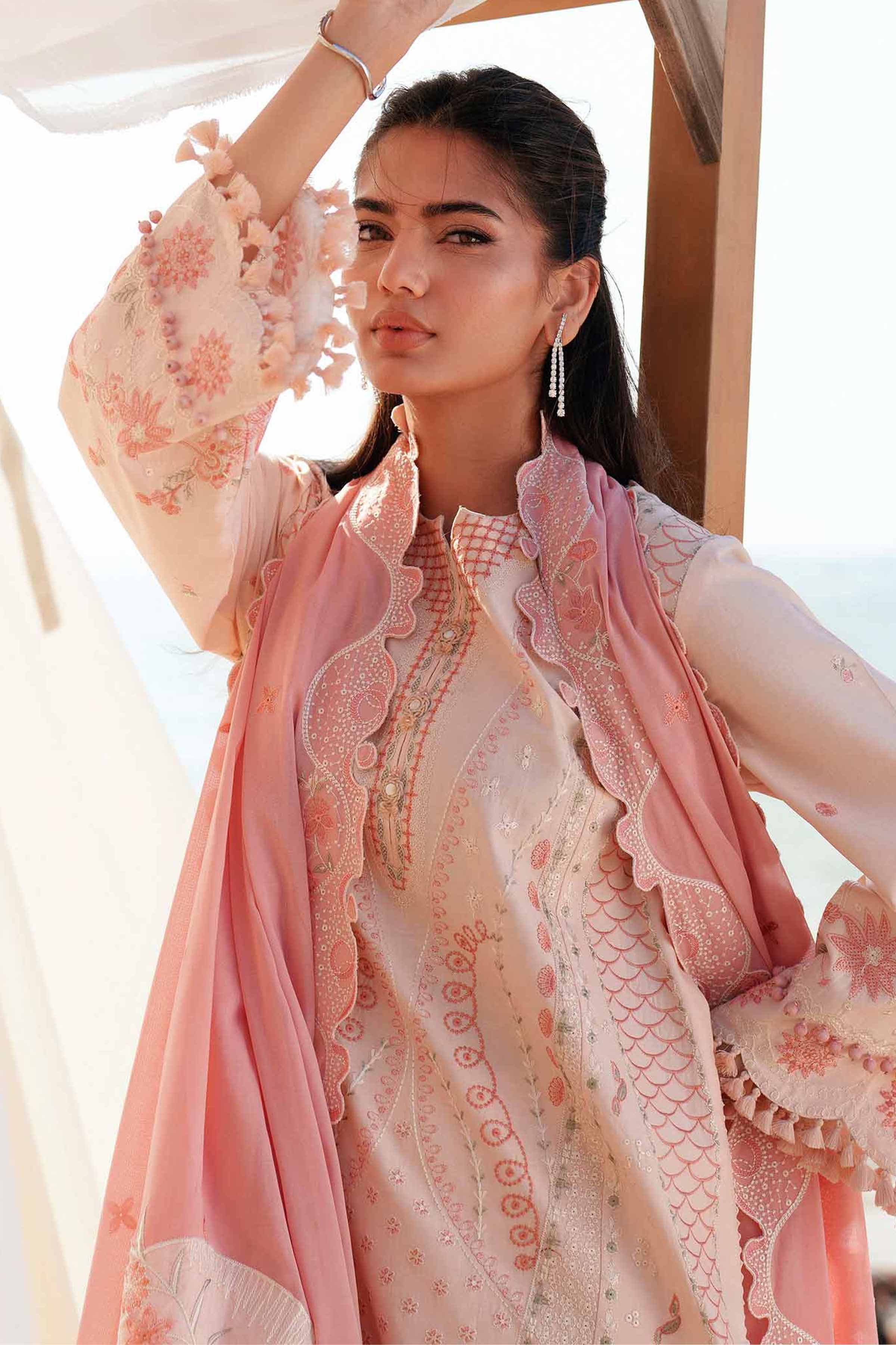 3 Piece - Embroidered Suit - 42601297 for Women - Unstitched Collection