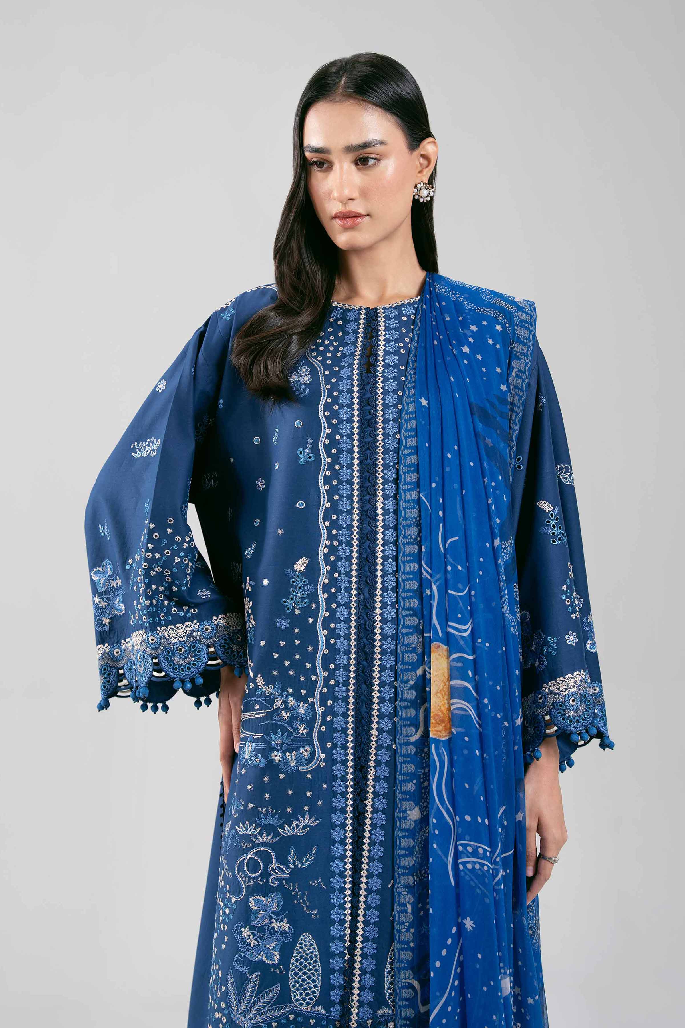 3 Piece - Digital Printed Embroidered Suit - 42601303