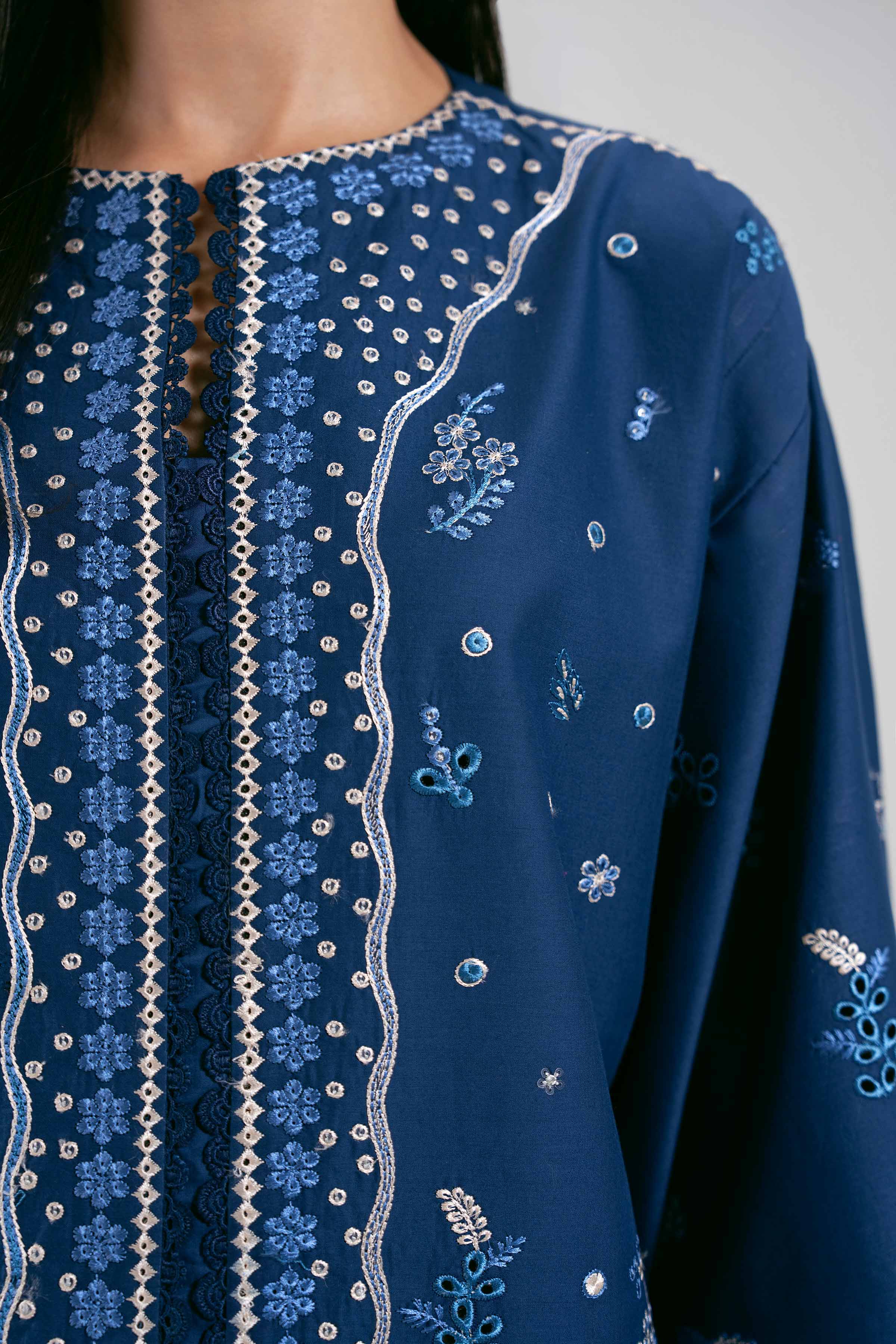 3 Piece - Digital Printed Embroidered Suit - 42601303