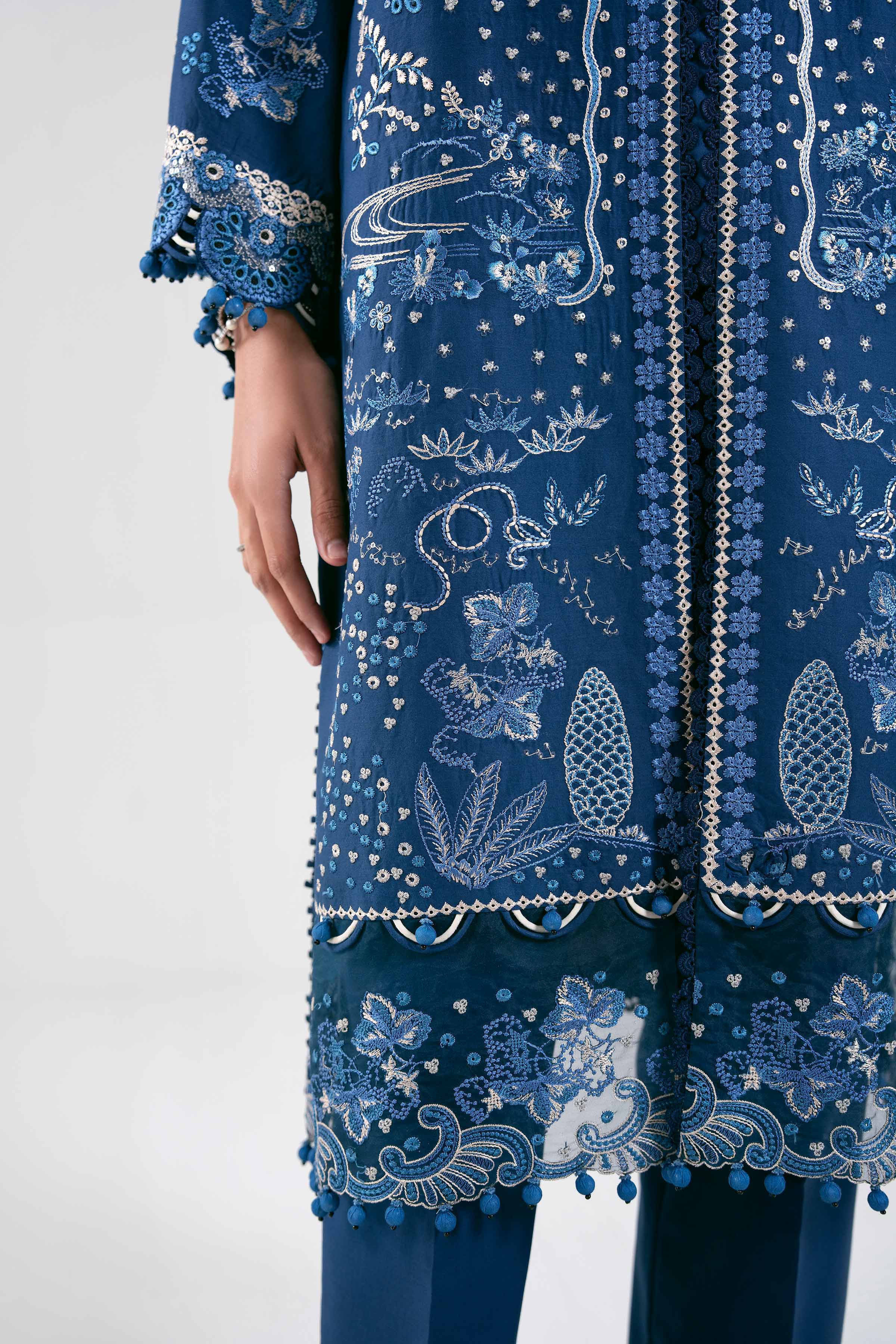 3 Piece - Embroidered Suit - 42601303 for Women - Unstitched Collection