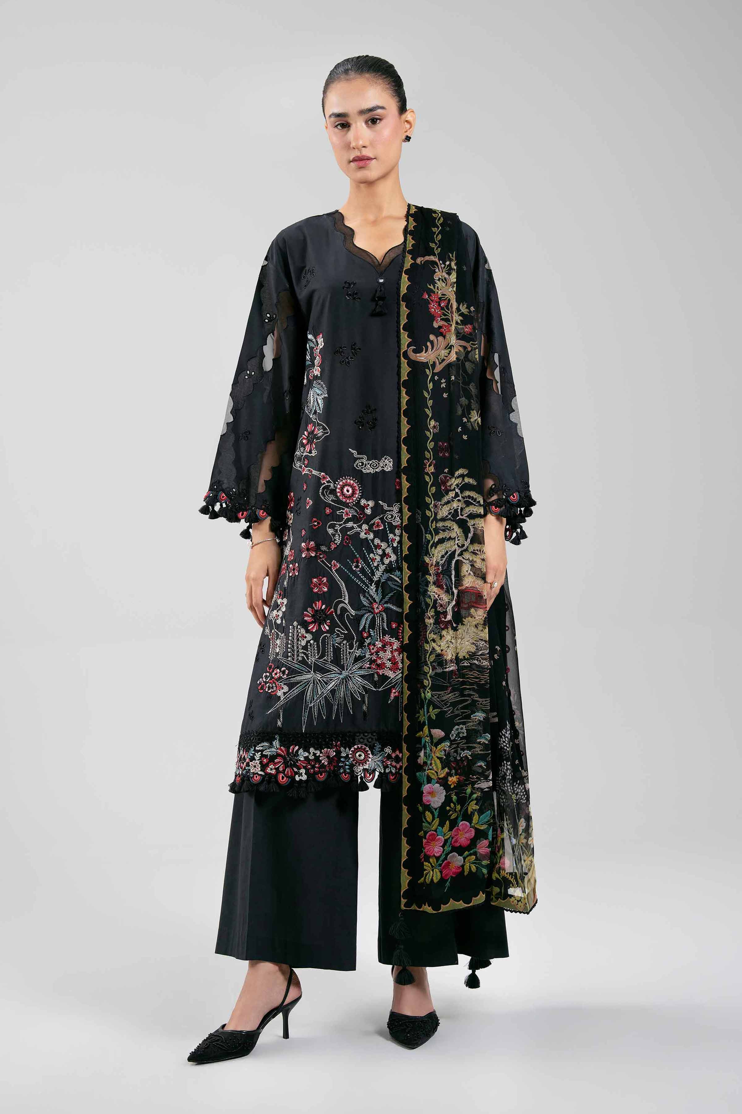 3 Piece - Digital Printed Embroidered Suit - 42601304