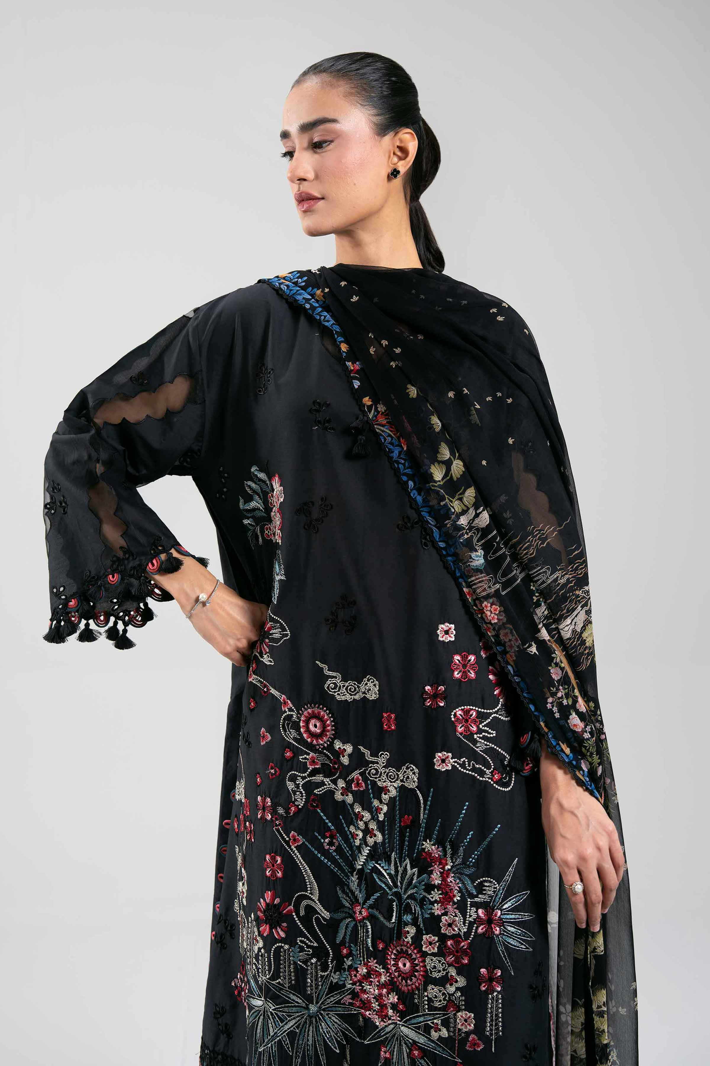 3 Piece - Digital Printed Embroidered Suit - 42601304