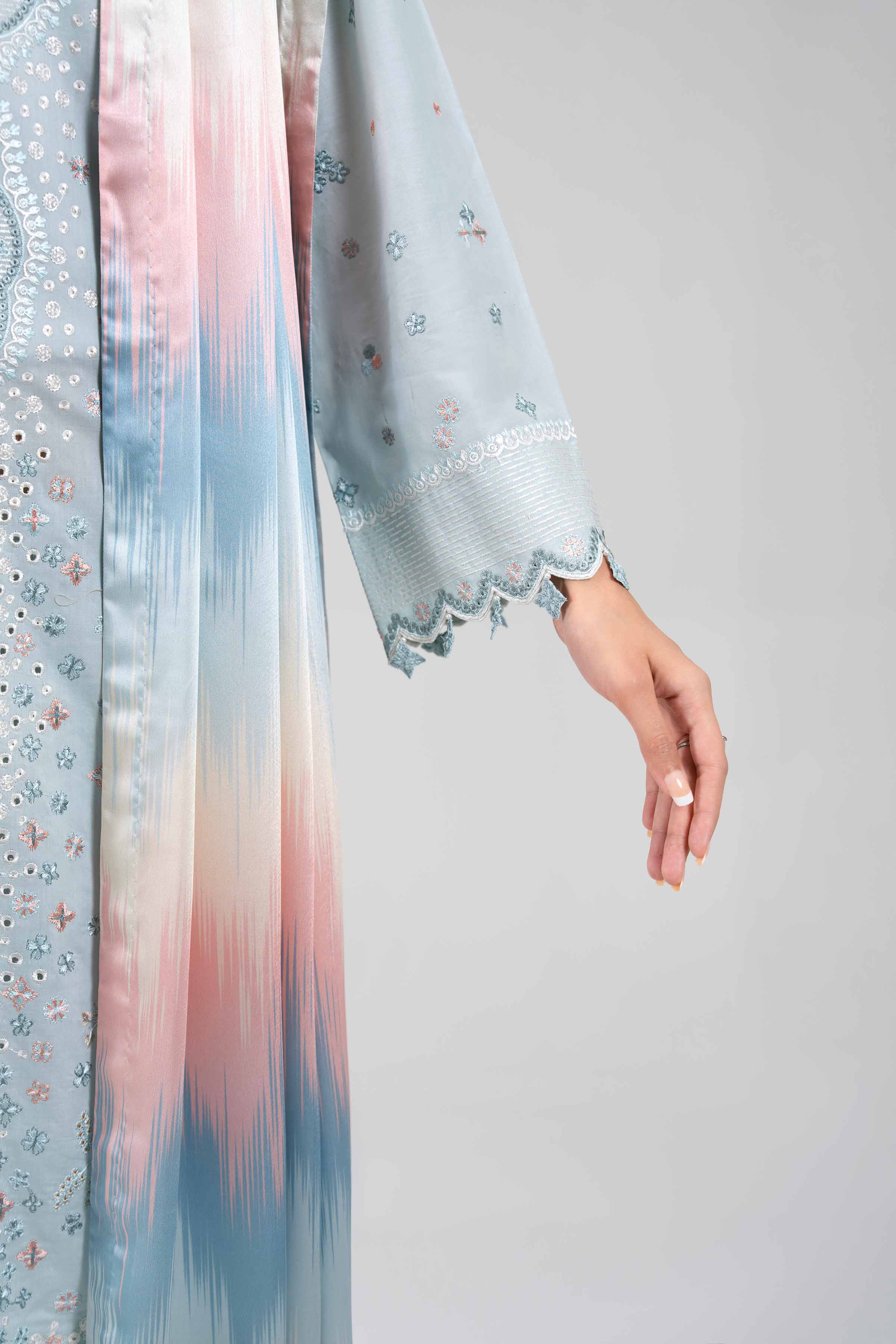 3 Piece - Digital Printed Embroidered Suit - 42601309