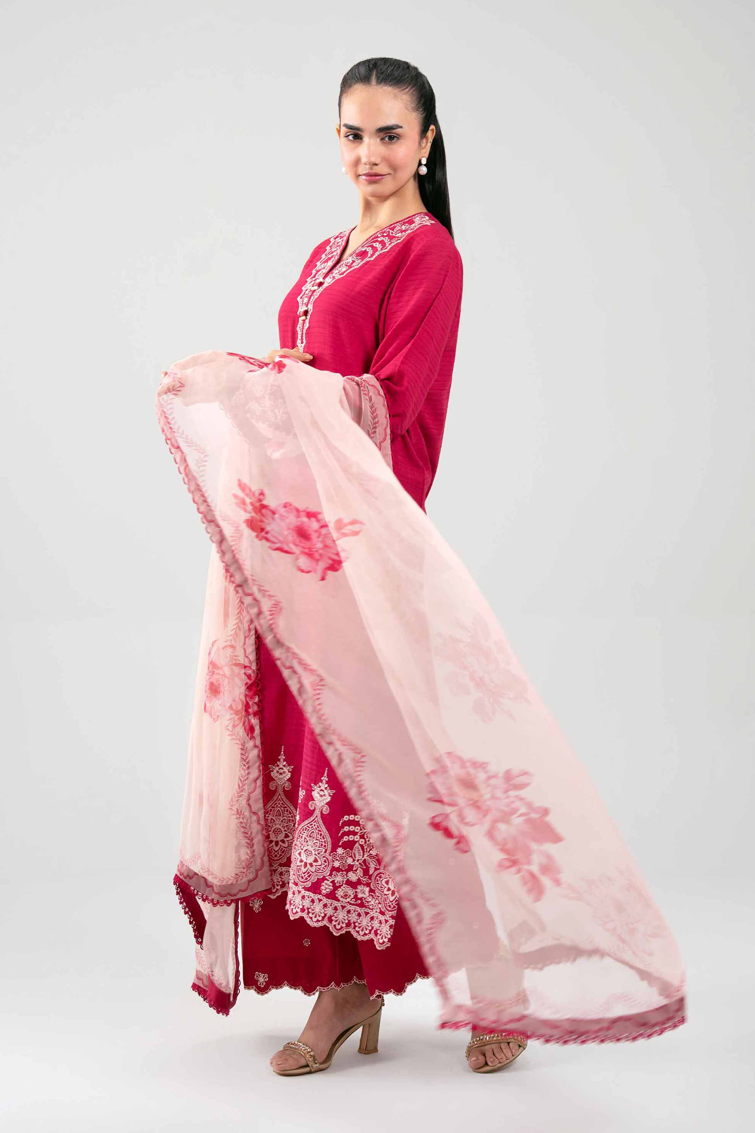 3 Piece - Digital Printed Embroidered Suit - 42601312
